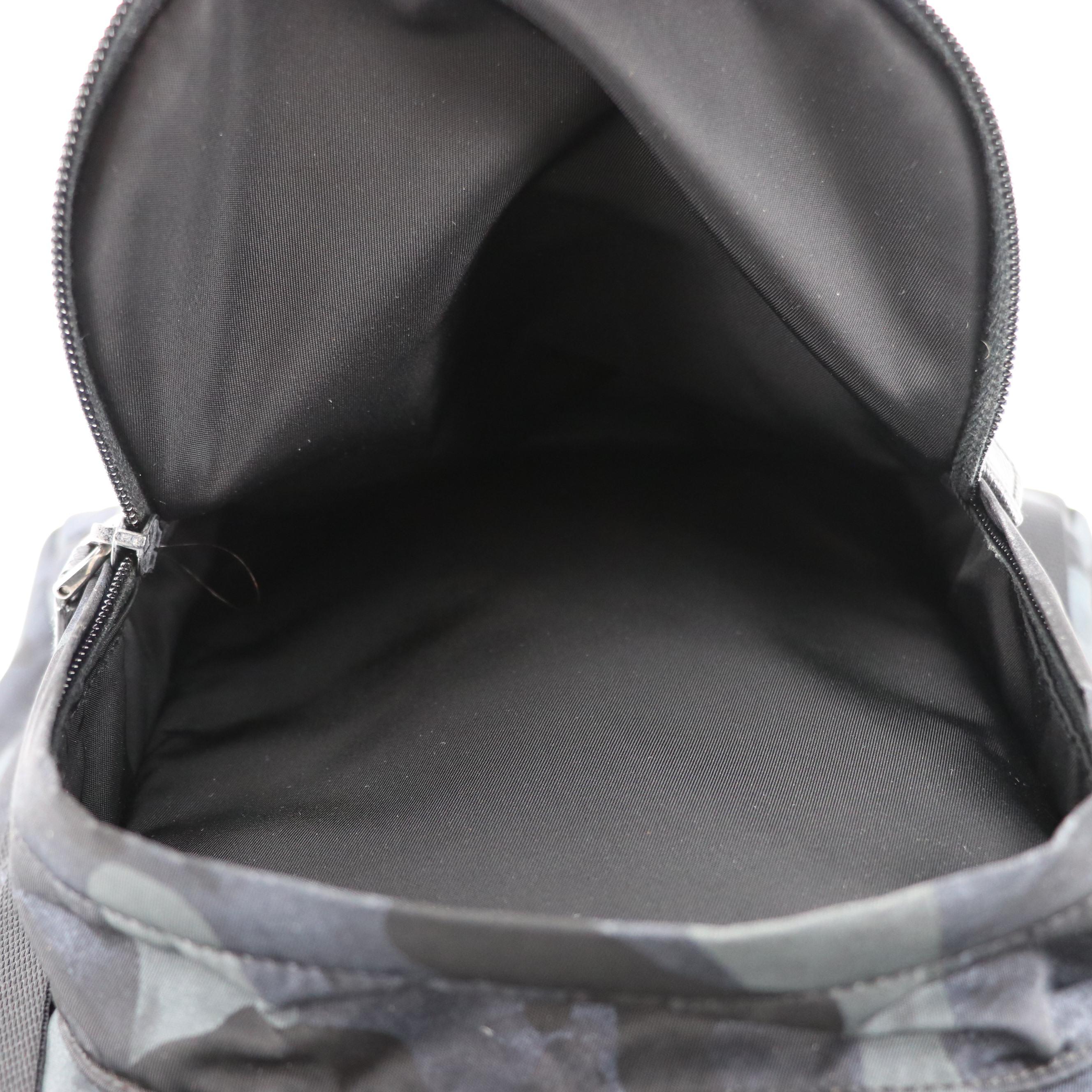 Prada Drawstring Rucksack Backpack in Blue Camouflage Nylon