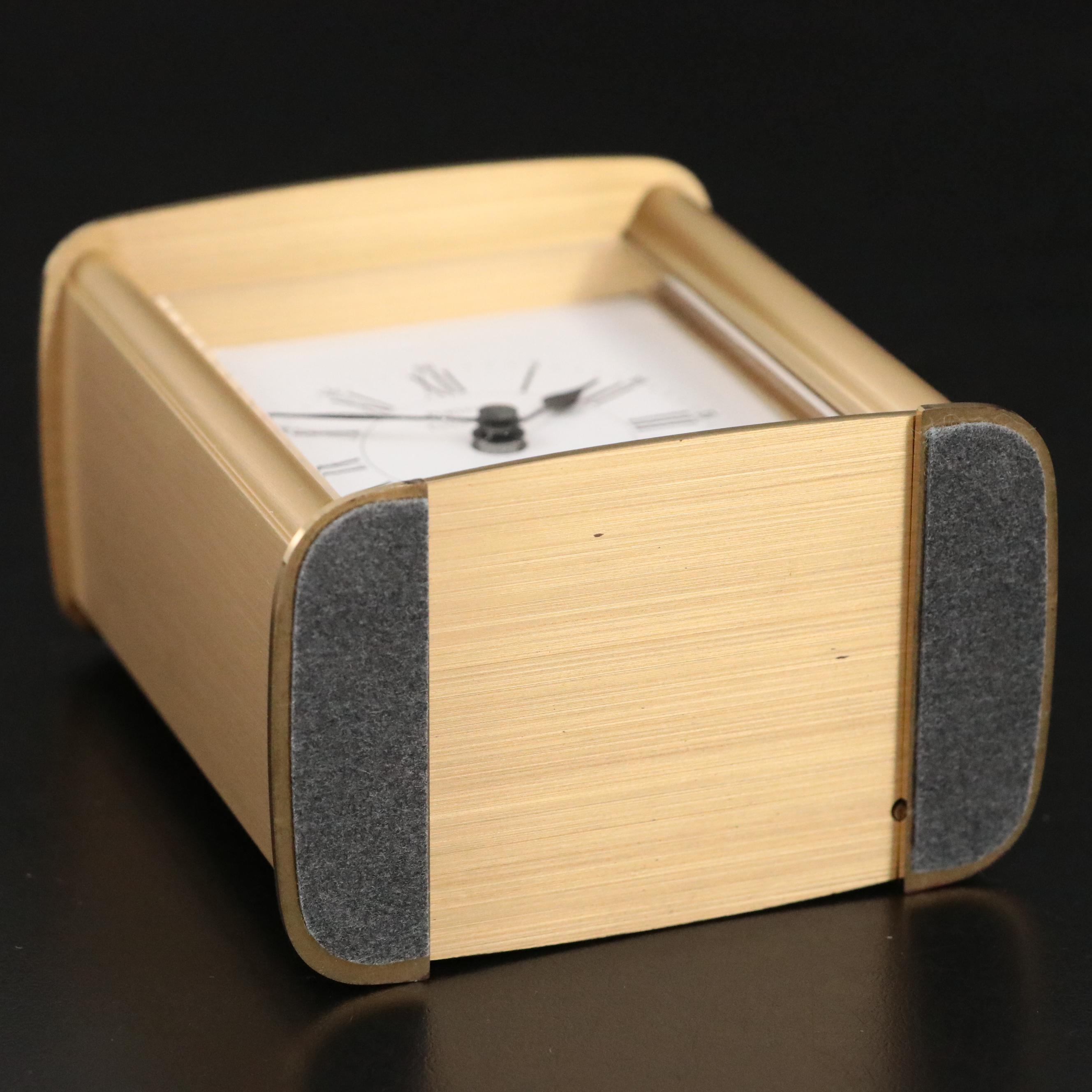 Tiffany & Co. "Portfolio" Brass Desk Clock