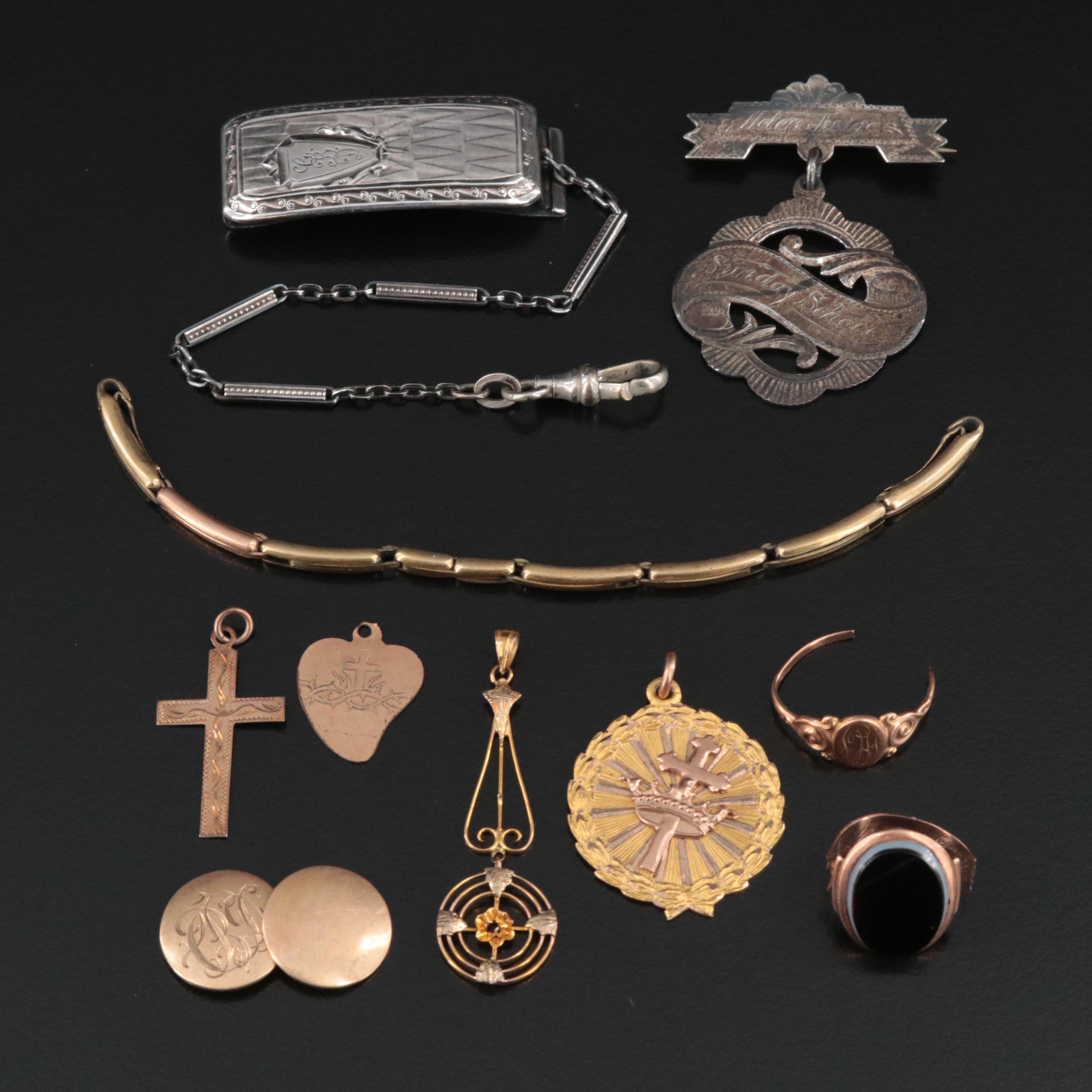 10K and Sterling Jewelry Including Scrap and Repair