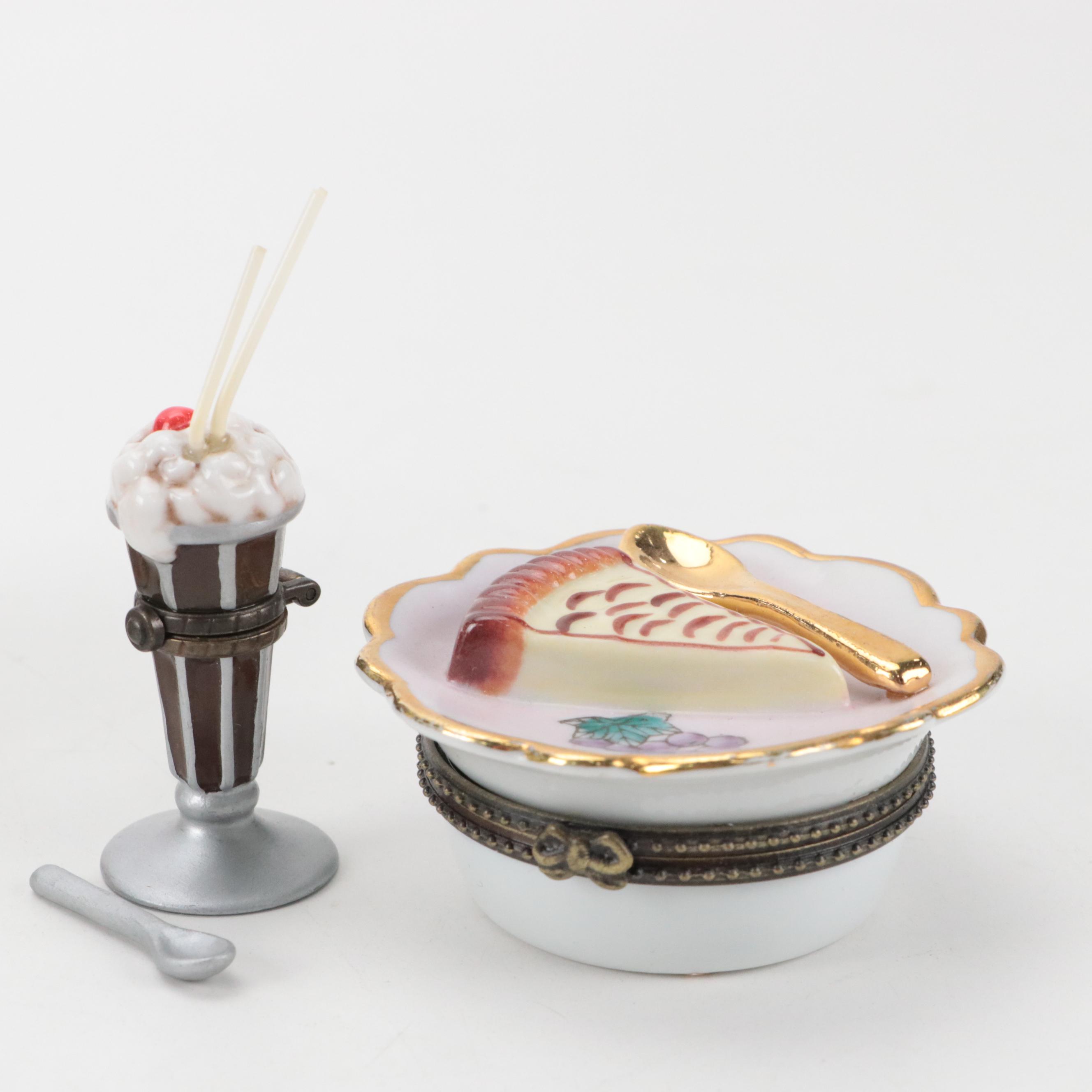 Midwest Cannon Falls Food Motif Porcelain Boxes with Other Porcelain Boxes