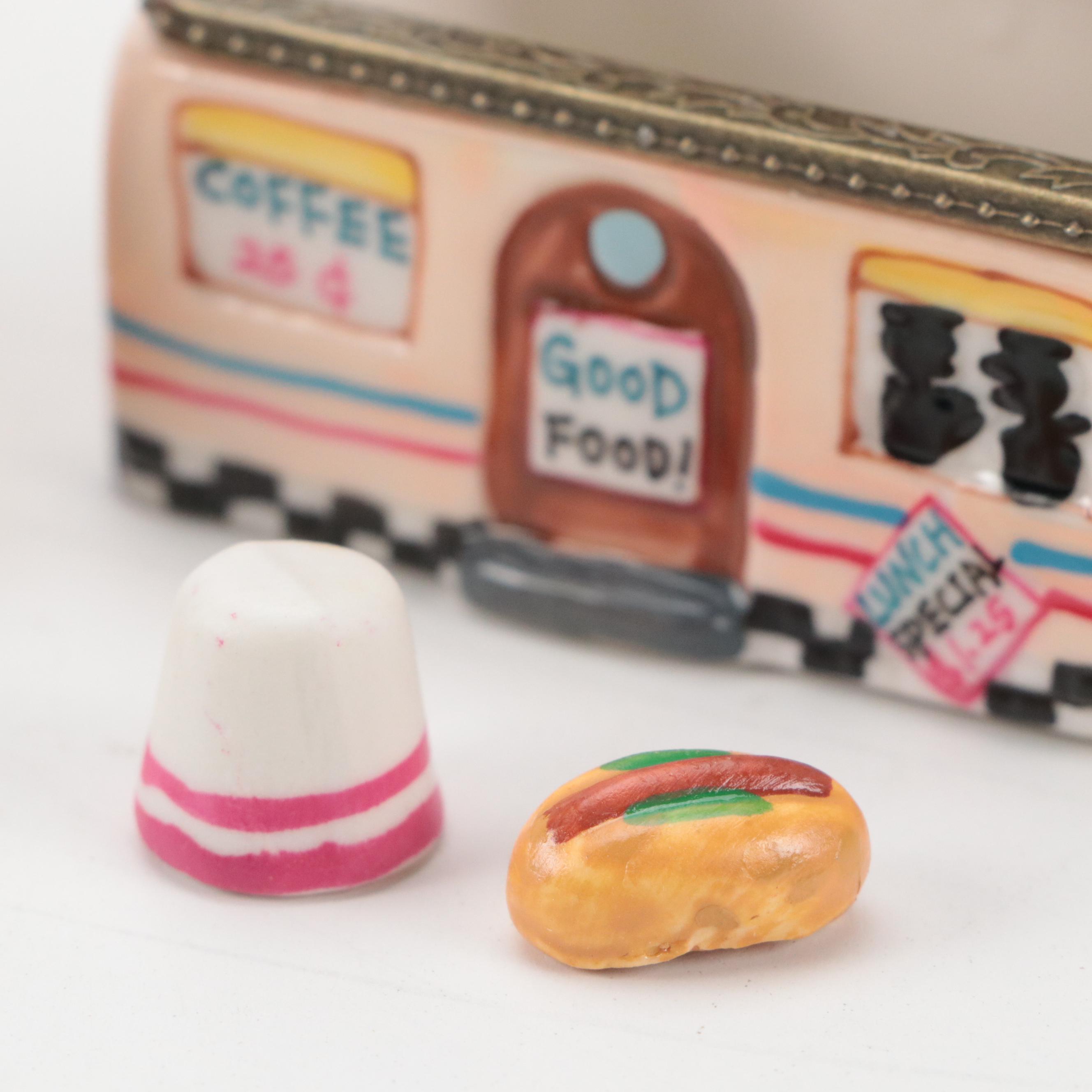 Midwest Cannon Falls Food Motif Porcelain Boxes with Other Porcelain Boxes