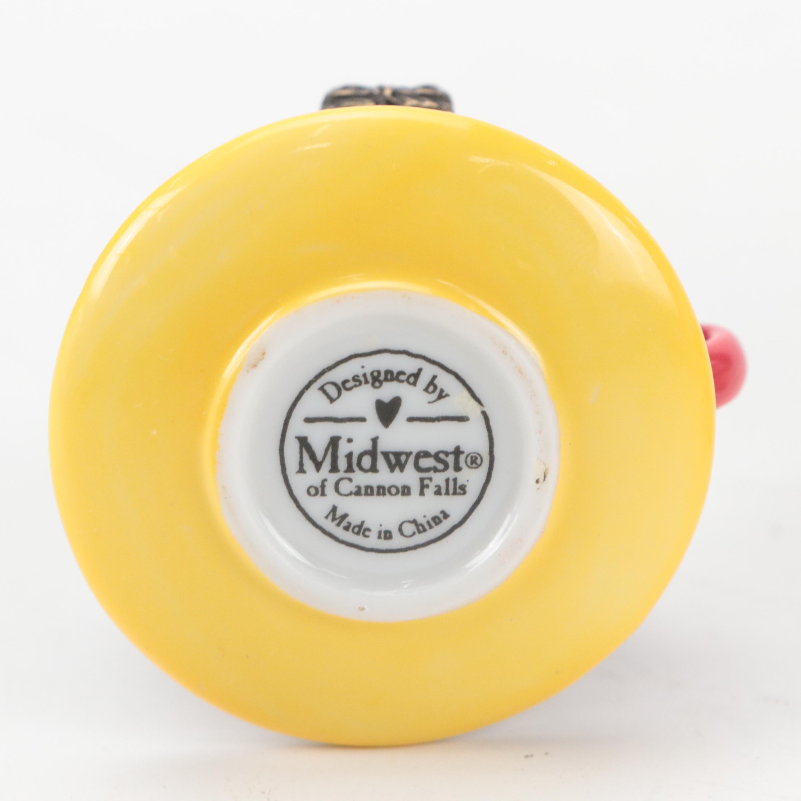 Midwest Cannon Falls Food Motif Porcelain Boxes with Other Porcelain Boxes