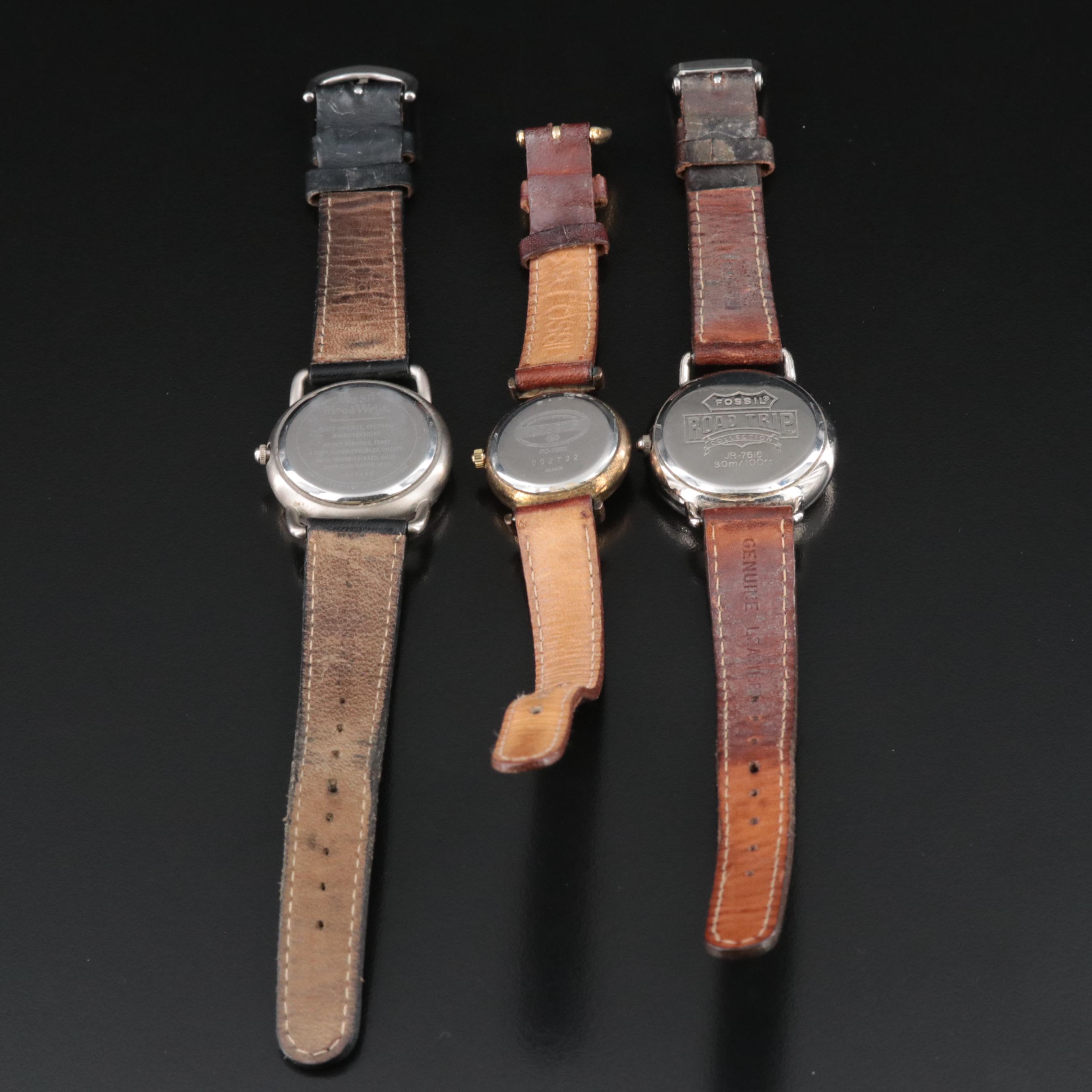 Lot of Three Fossil Watches