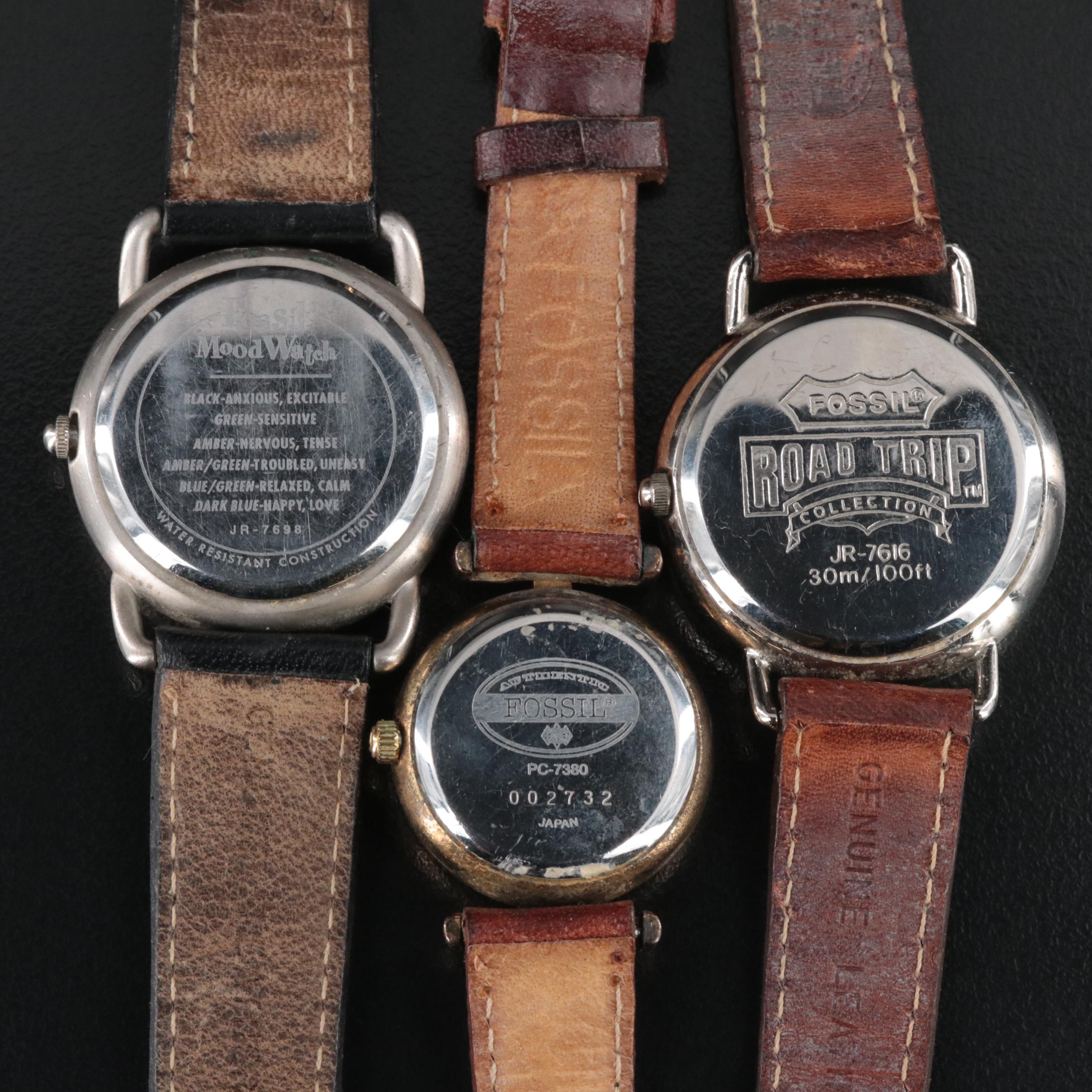 Lot of Three Fossil Watches