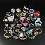 Lot of Quartz and Stem Wind Wristwatches Featuring Geneva and Gruen