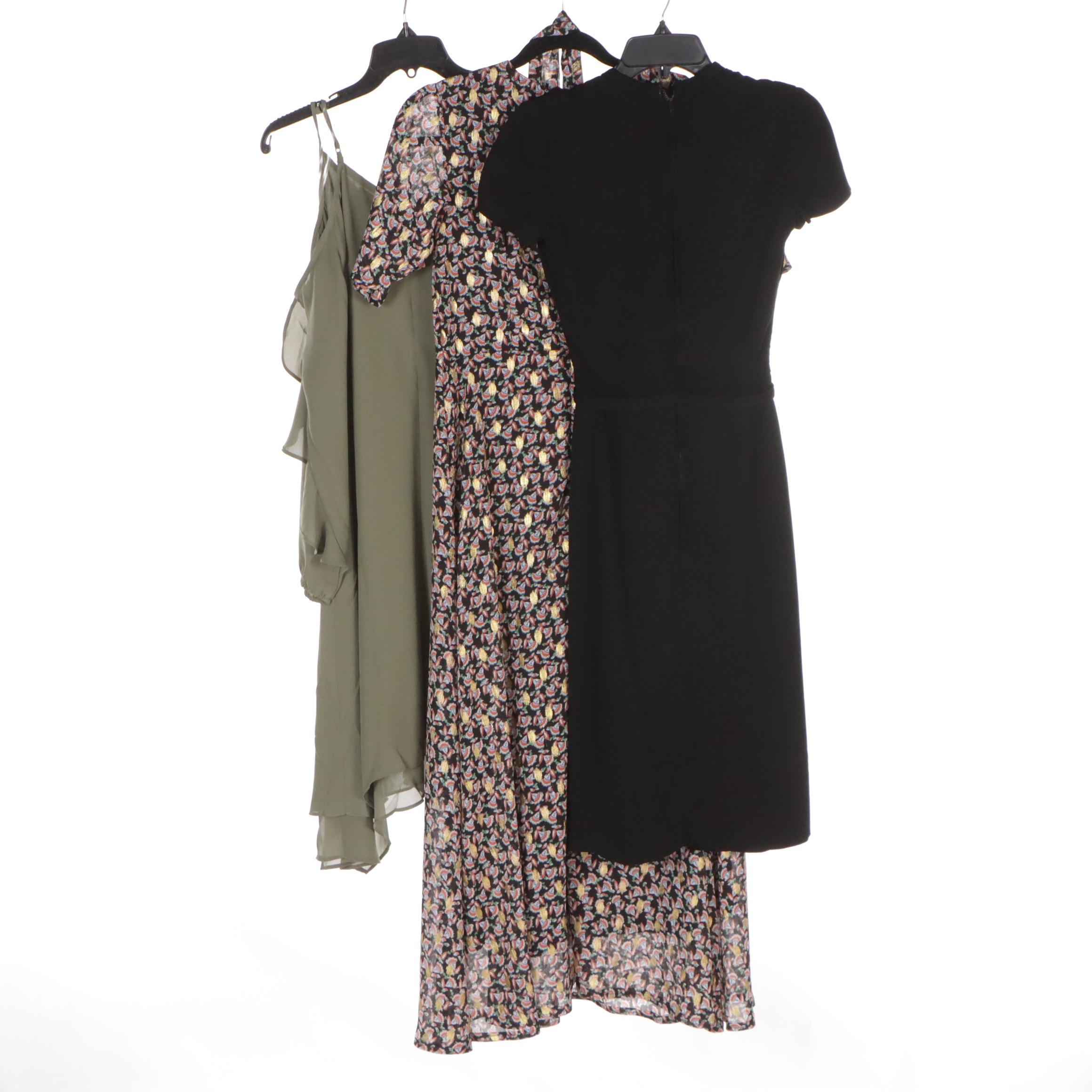 Belcci Floral Print Maxi Dress, bar III Cold Shoulder Ruffle Sleeve Dress, More