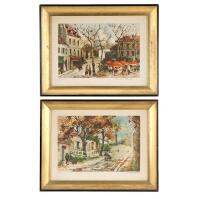 Charles Blondin Intaglio Prints of Parisian Scenes