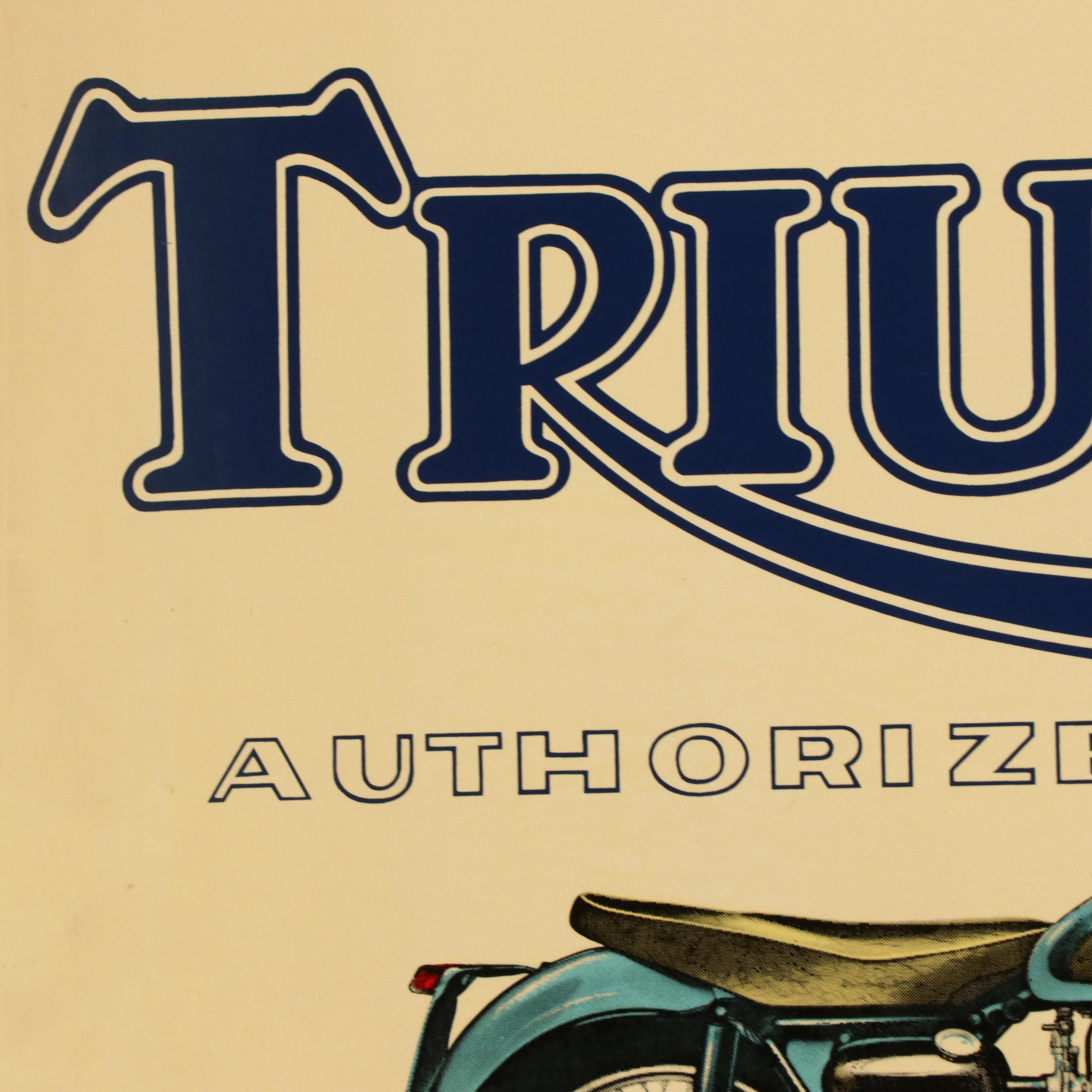 Triumph Motorcycle Dealer Halftone Poster