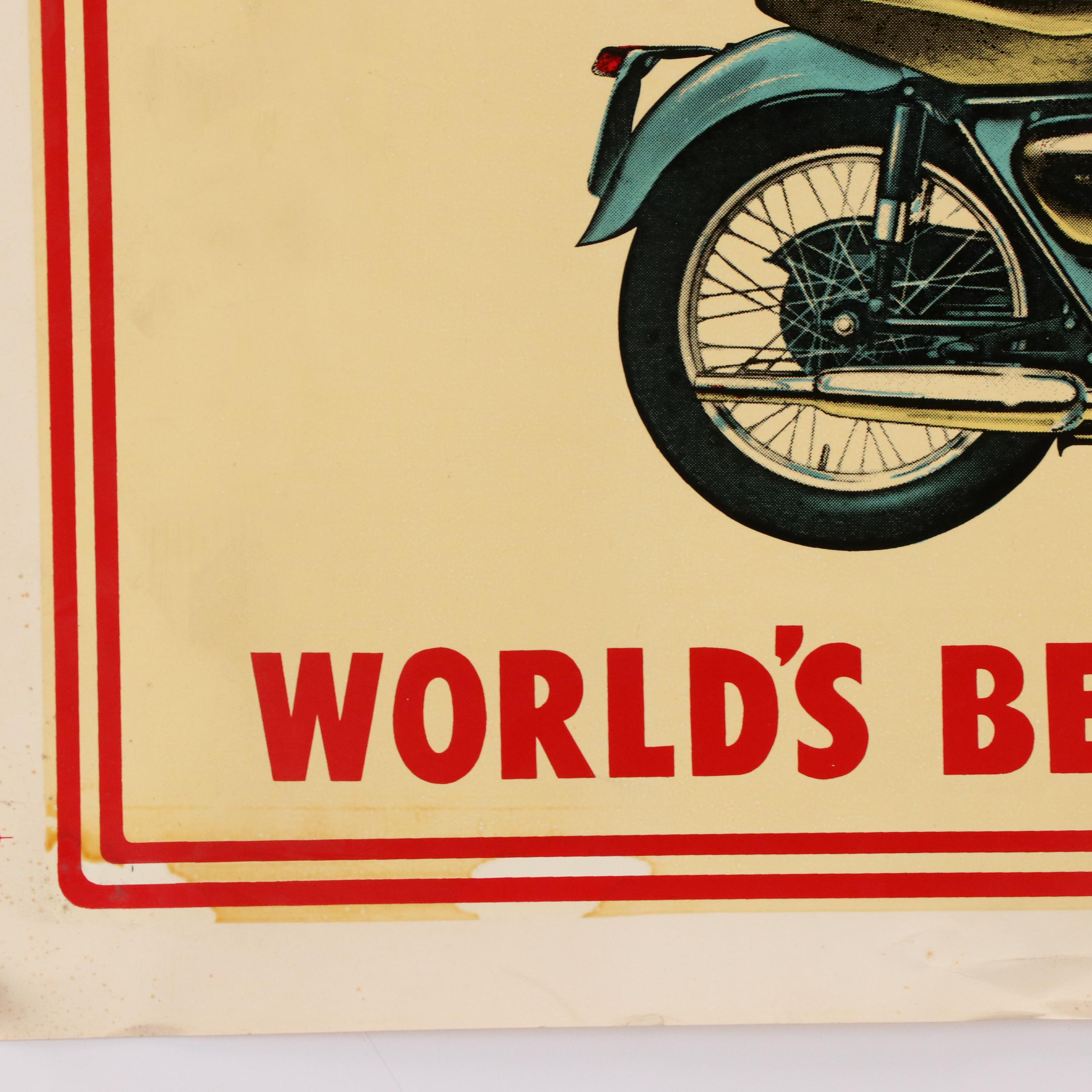 Triumph Motorcycle Dealer Halftone Poster