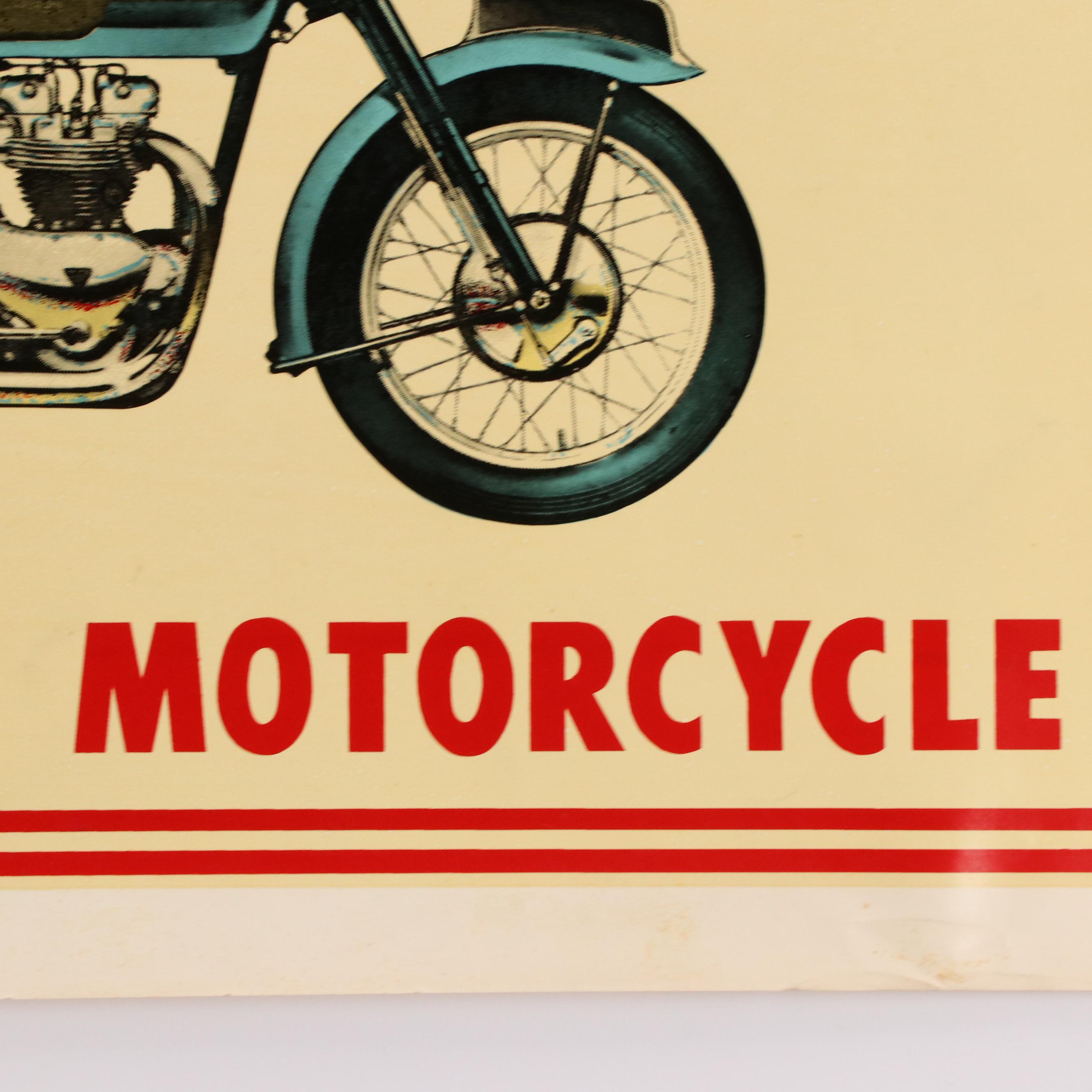 Triumph Motorcycle Dealer Halftone Poster