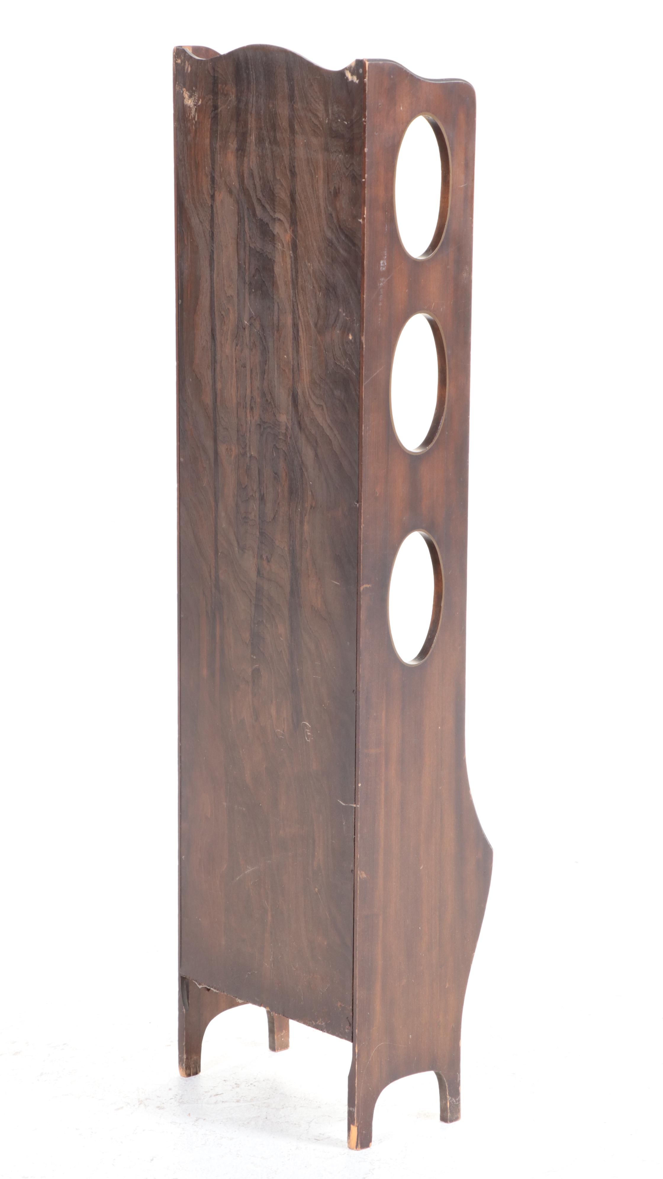 Mahogany Finish Nick Nack Shelf and Magazine Rack