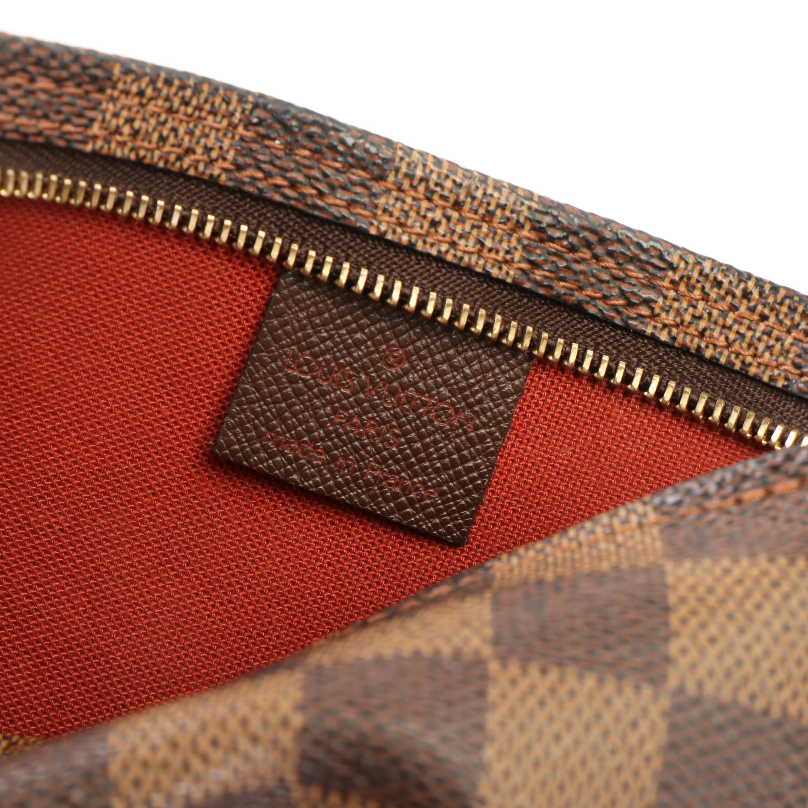 Louis Vuitton Trousse Makeup Handbag in Damier Ebene Coat Canvas
