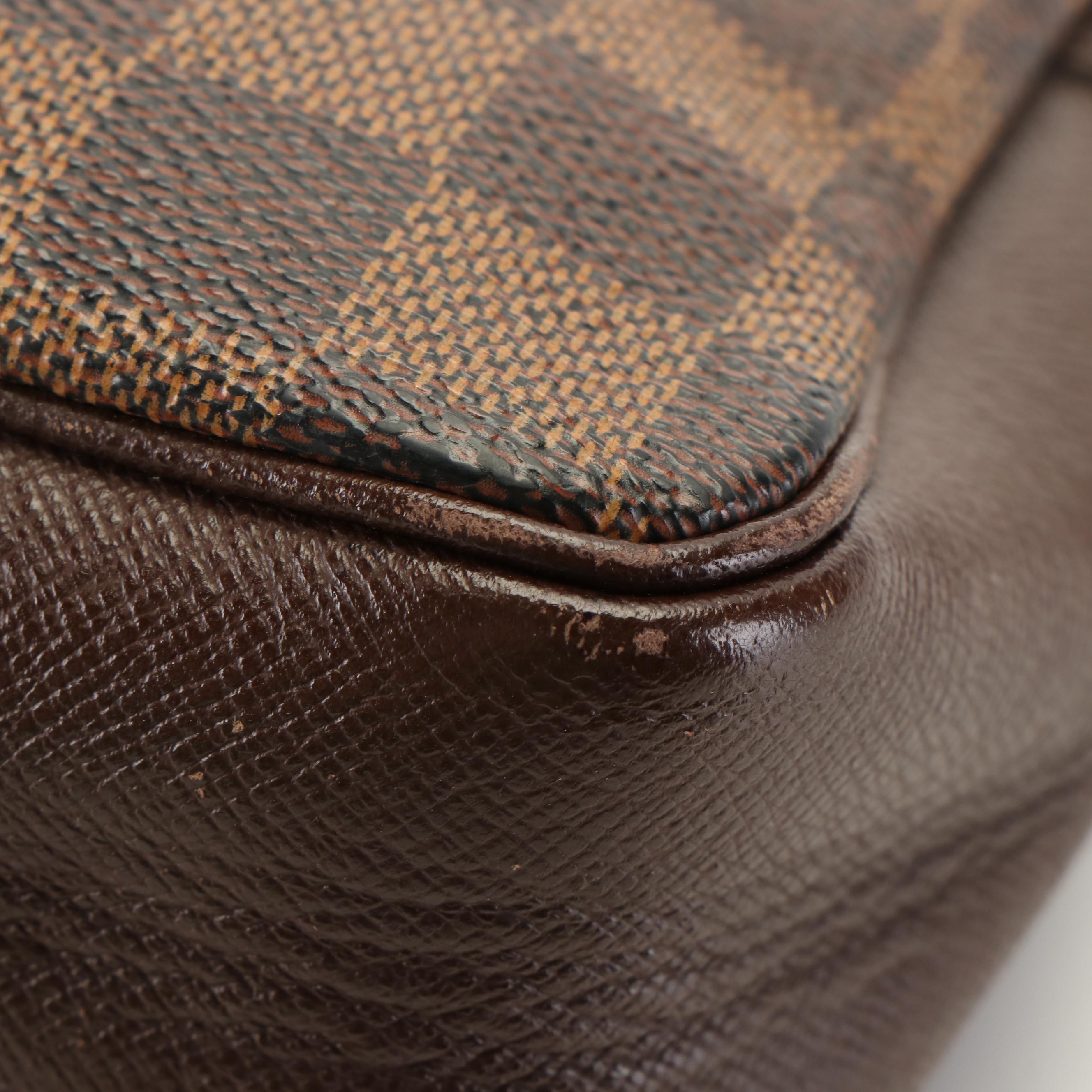 Louis Vuitton Trousse Makeup Handbag in Damier Ebene Coat Canvas