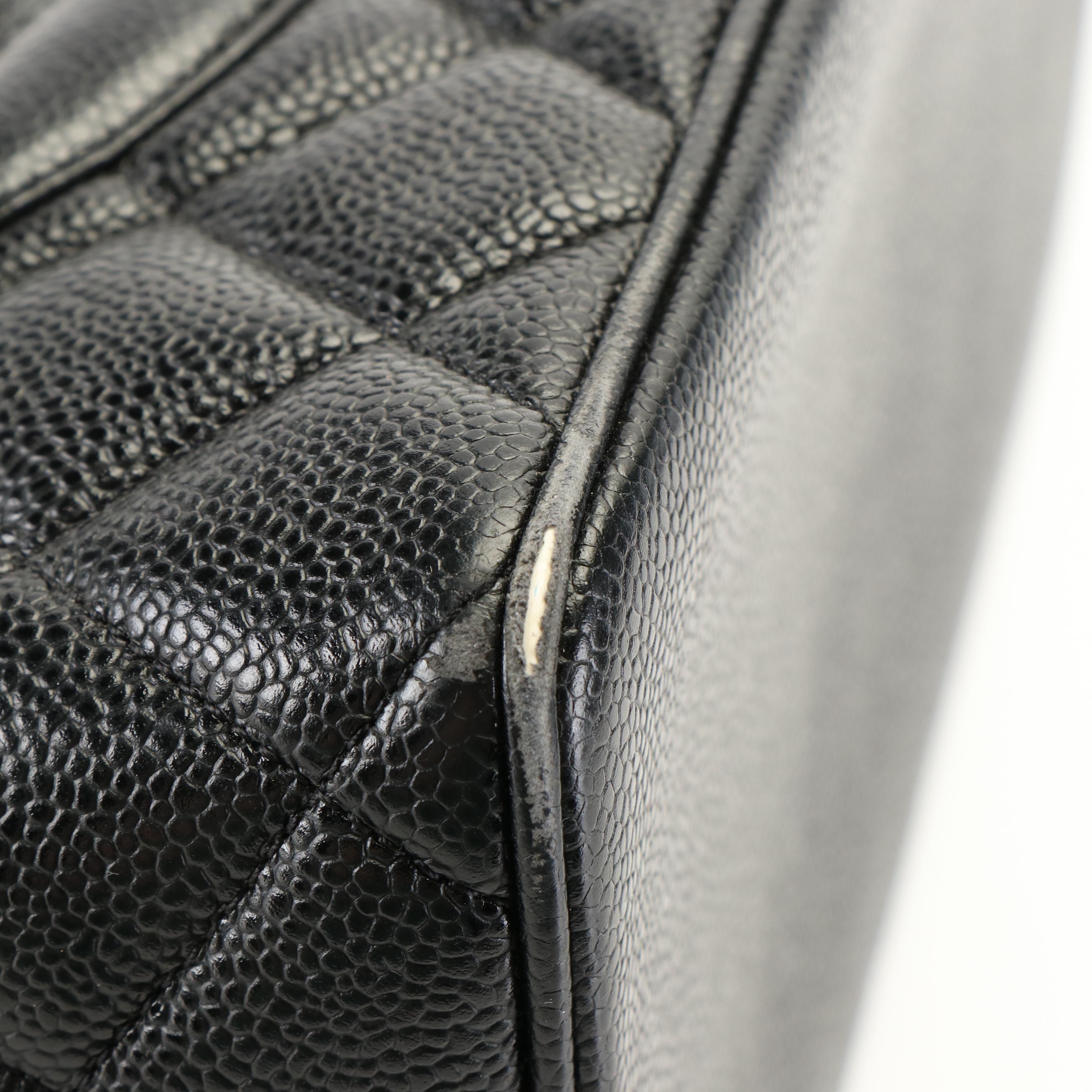 Chanel Medallion Tote Bag in Black Quilted Caviar Leather