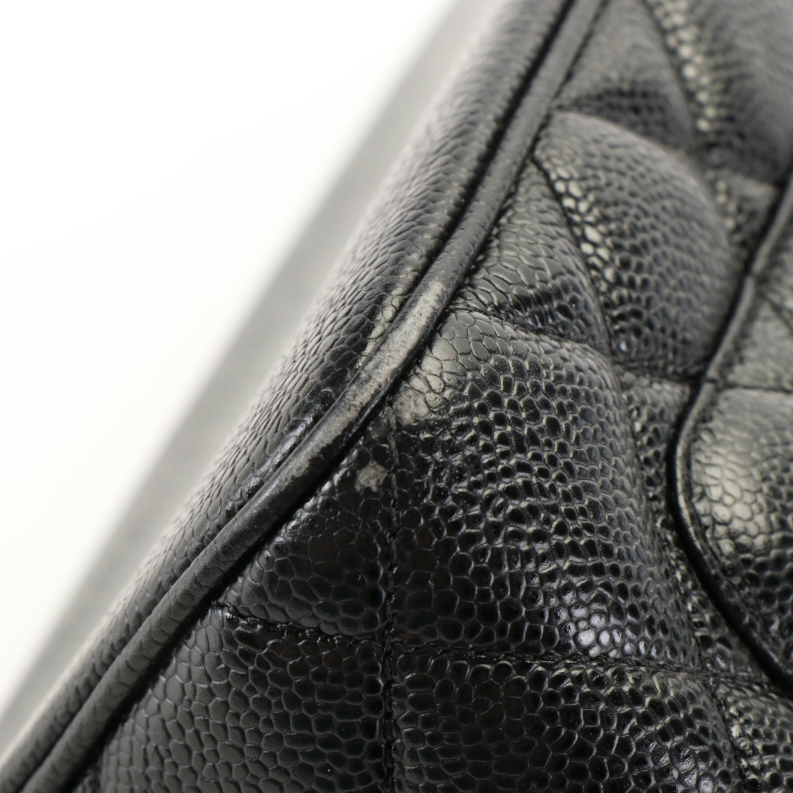 Chanel Medallion Tote Bag in Black Quilted Caviar Leather