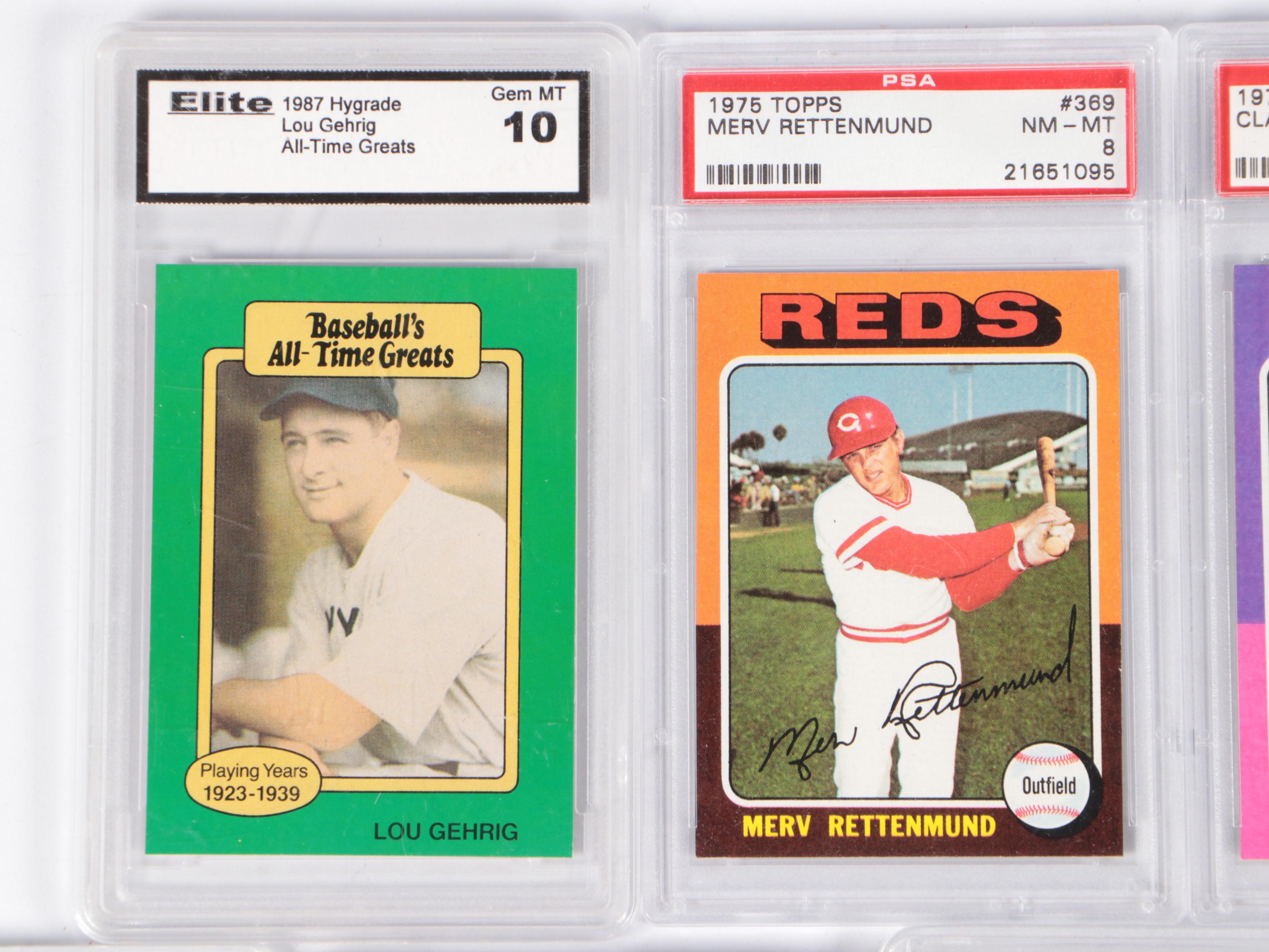 Willie Mays, Frank Robinson, and More Graded Baseball Cards, 1970s-1980s