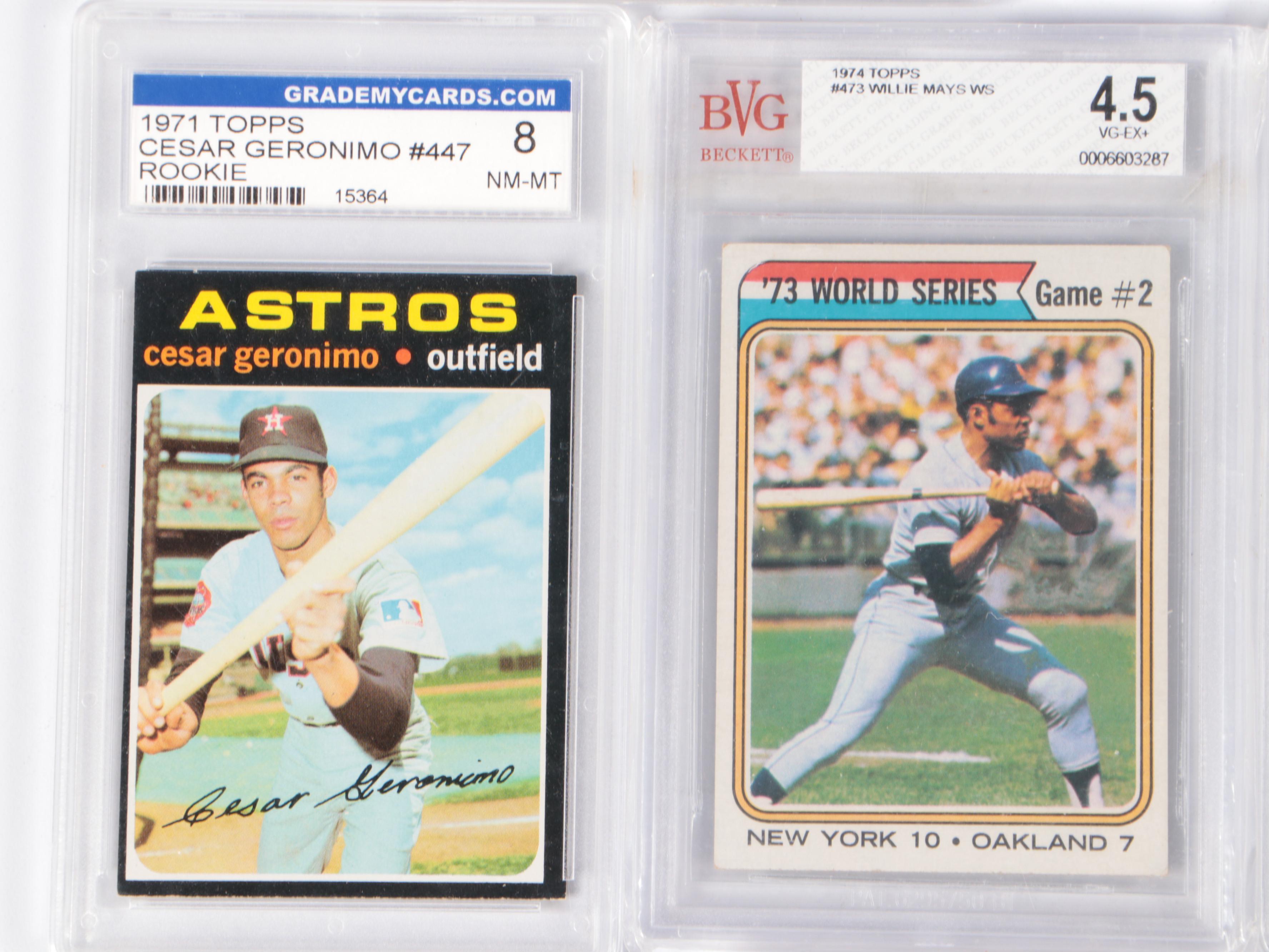 Willie Mays, Frank Robinson, and More Graded Baseball Cards, 1970s-1980s