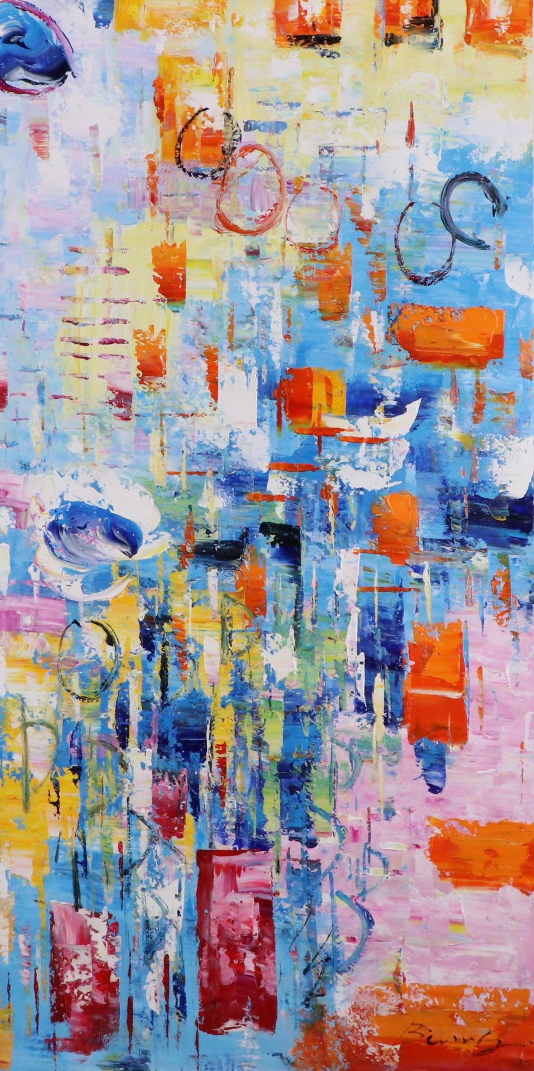 Bing Large-Scale Abstract Oil Painting, 21st Century