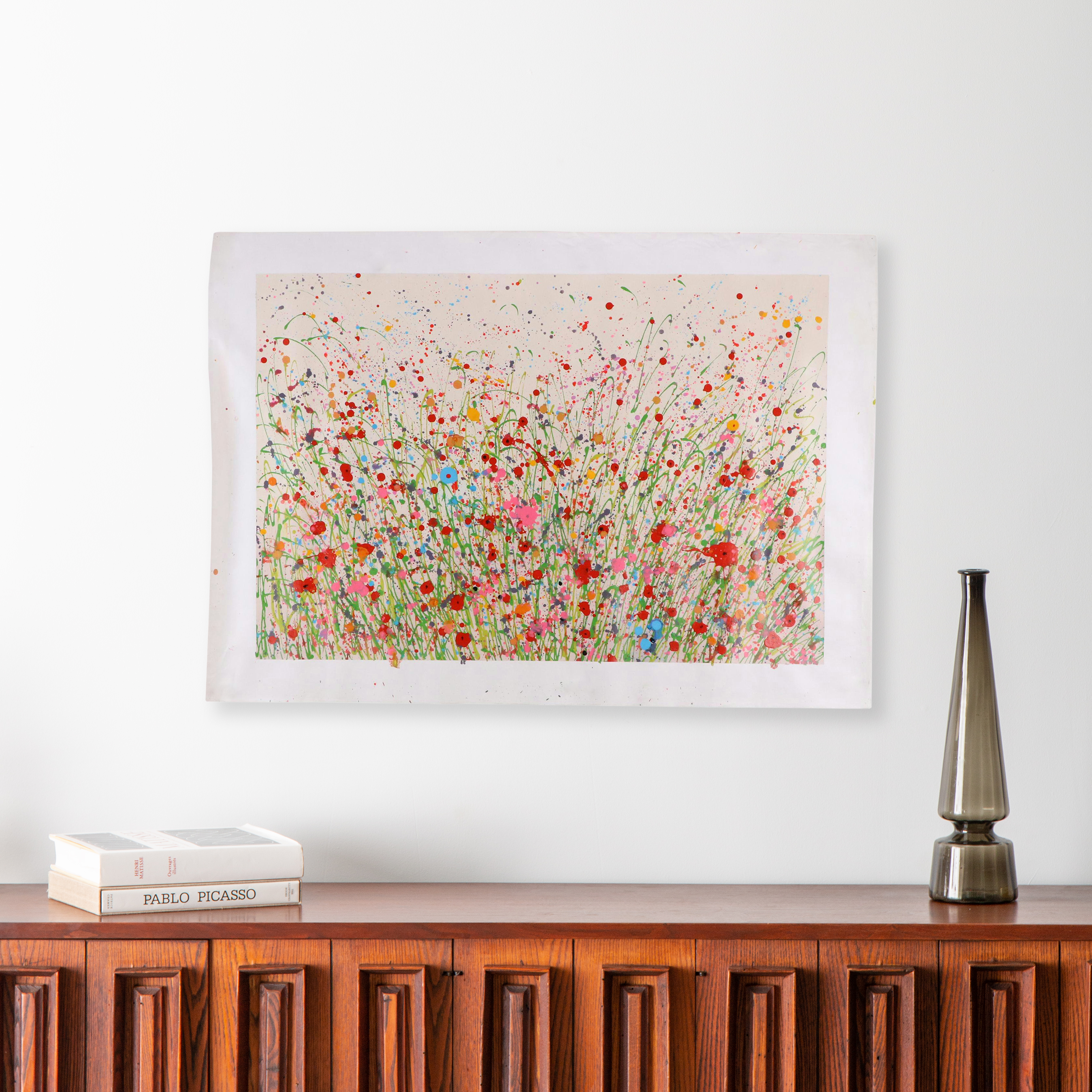 Zheng Stylized Floral Oil Painting, 21st Century