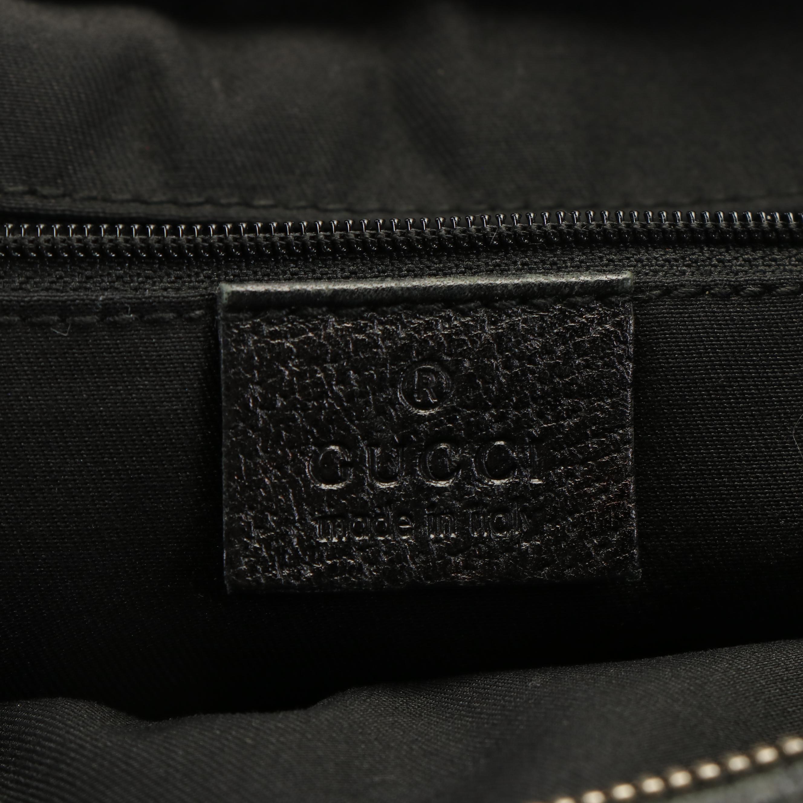 Gucci GG Princy Black Canvas and Leather Shoulder Bag