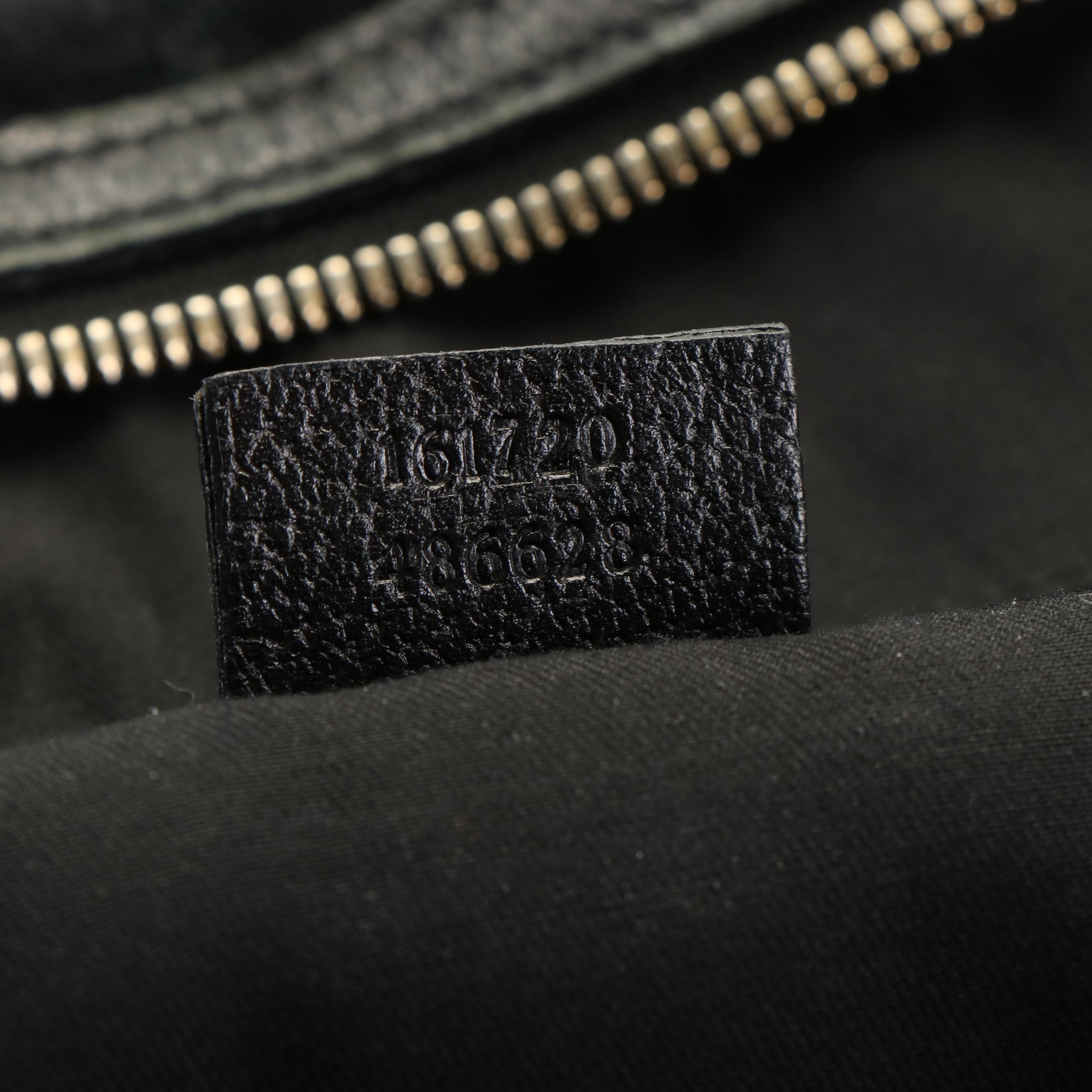 Gucci GG Princy Black Canvas and Leather Shoulder Bag