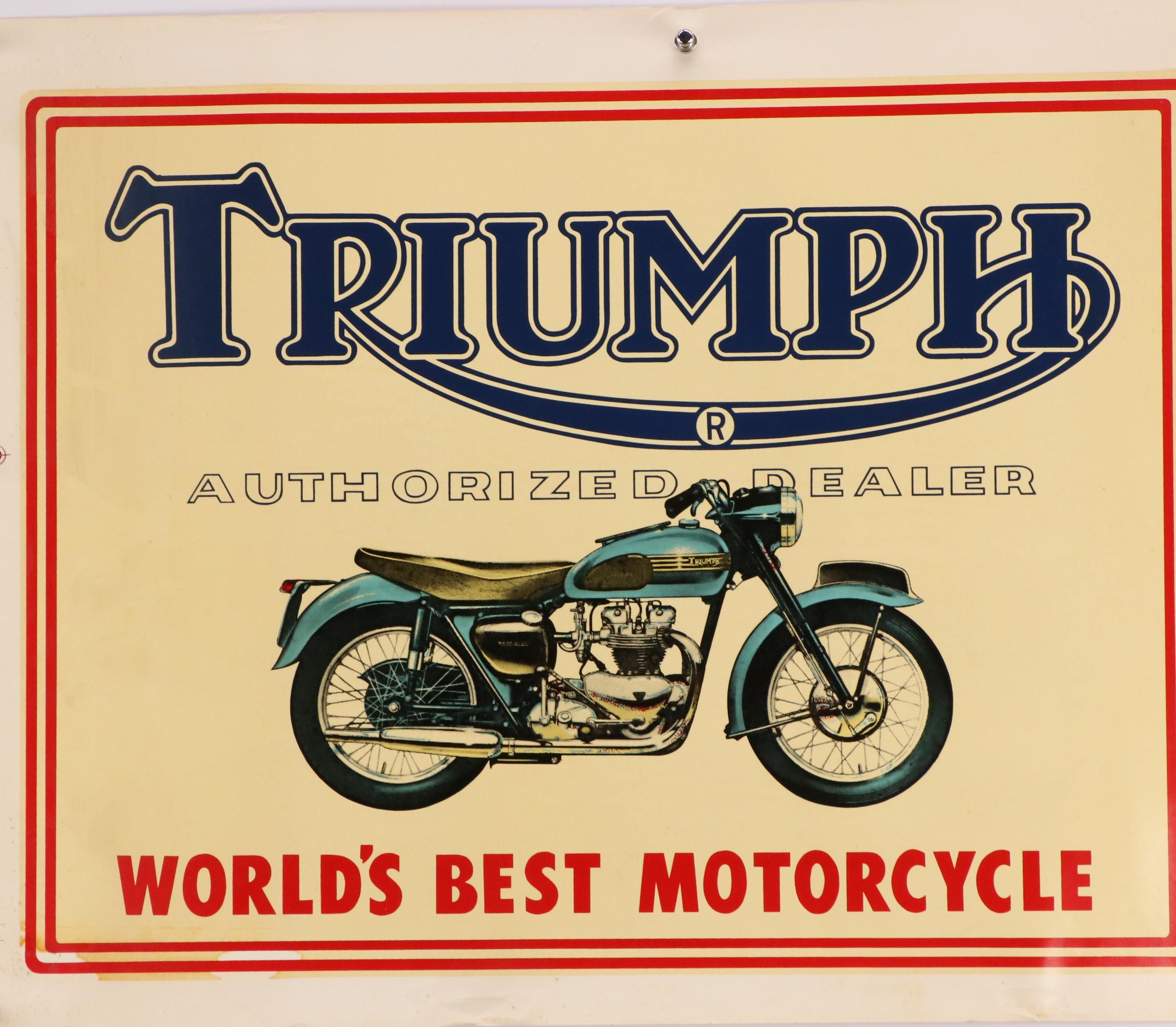 Triumph Motorcycle Dealer Halftone Poster