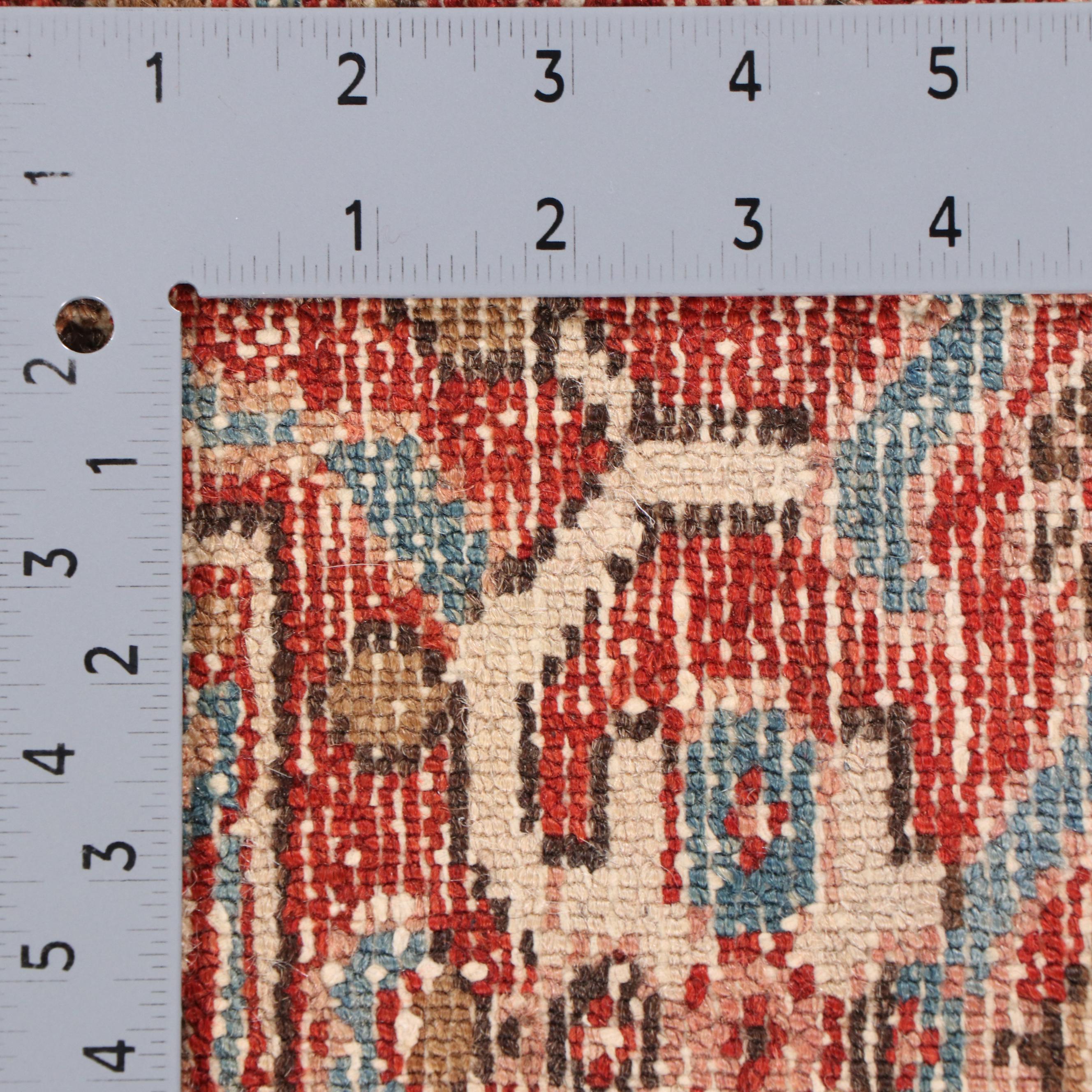 4'9 x 5'9 Hand-Knotted Persian Lamberan Area Rug