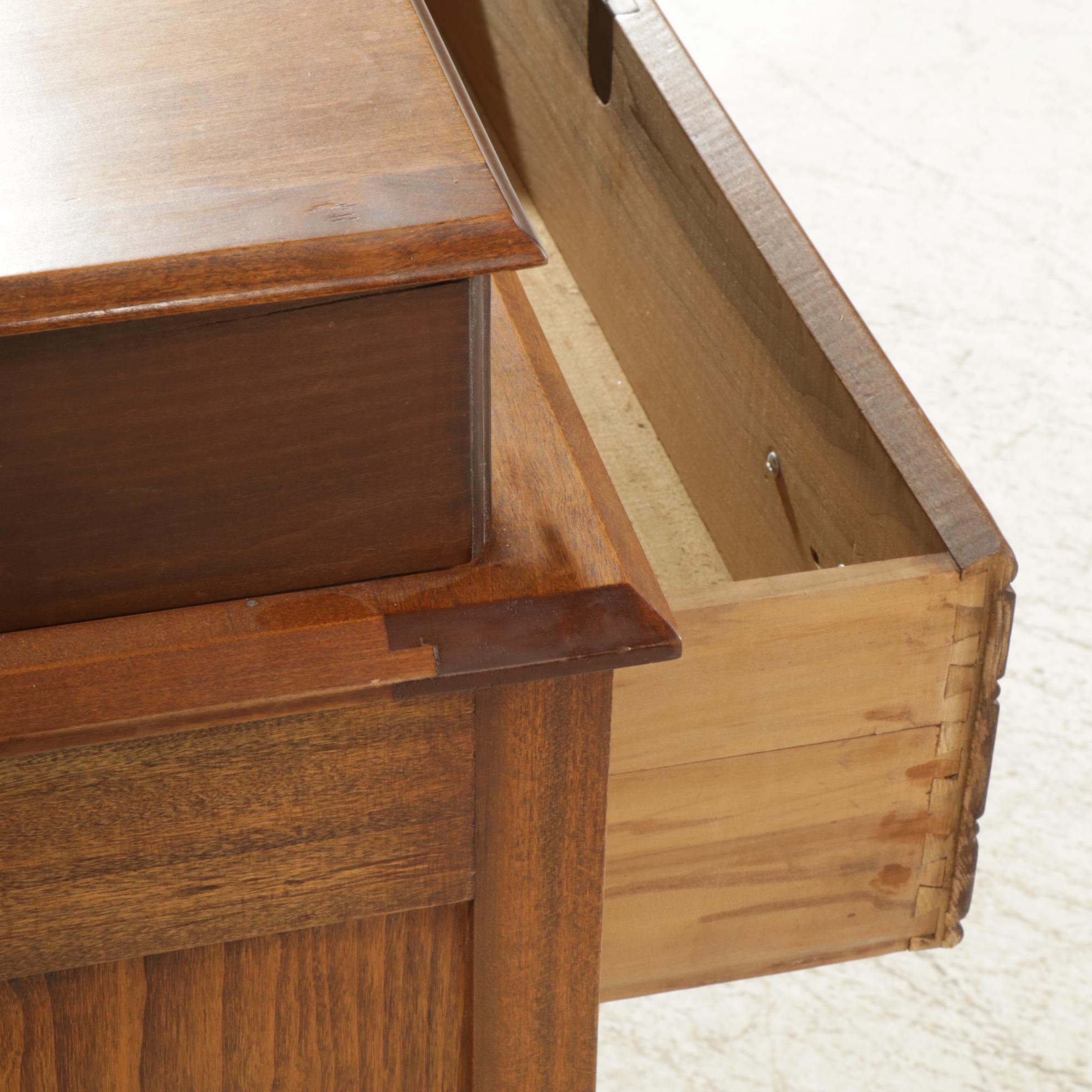 Late Victorian Hardwood and Rouge Marble Chest of Drawers