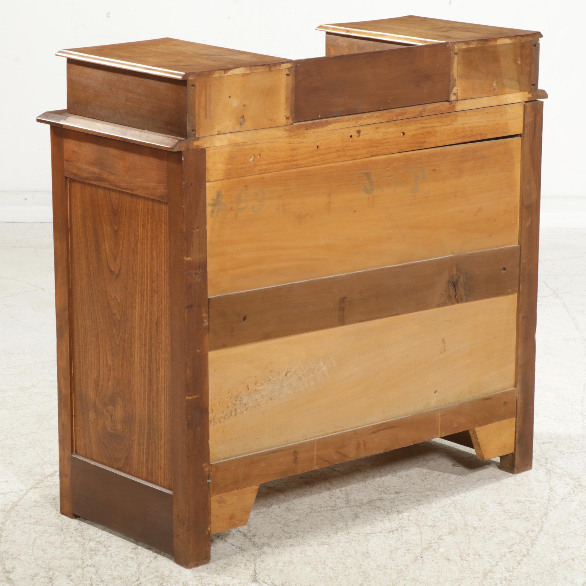Late Victorian Hardwood and Rouge Marble Chest of Drawers