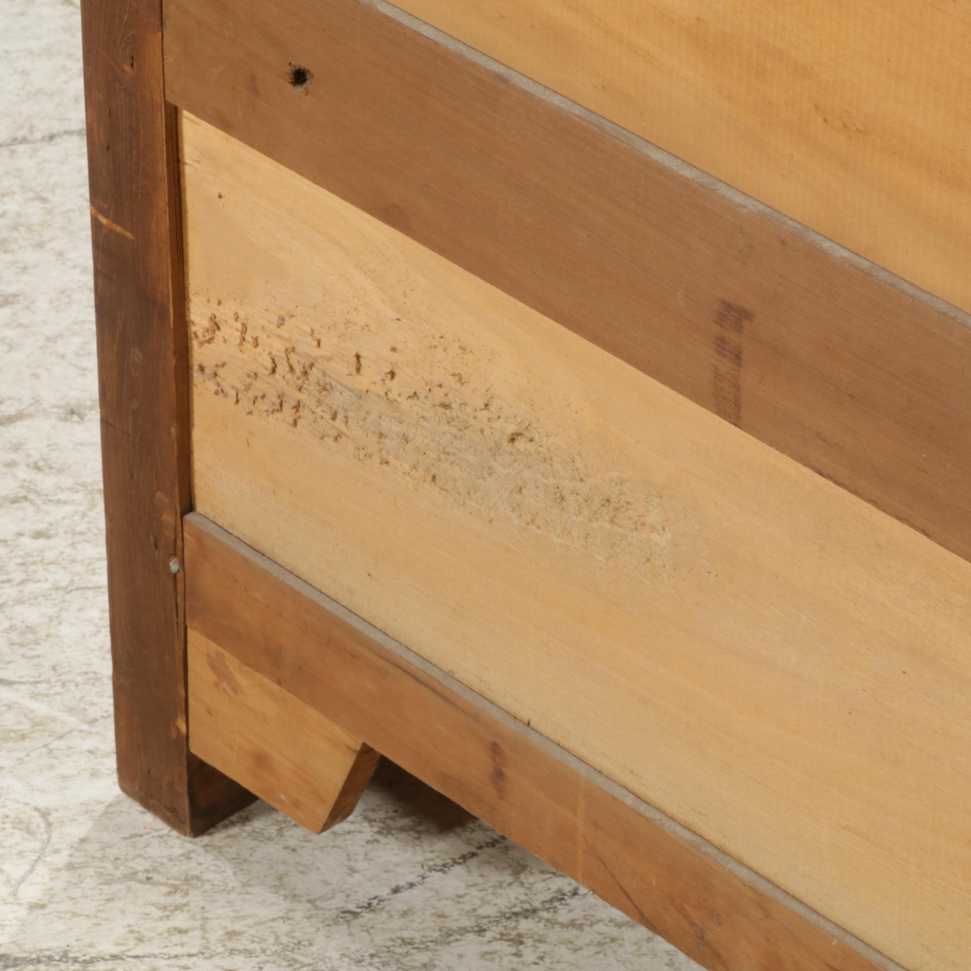 Late Victorian Hardwood and Rouge Marble Chest of Drawers