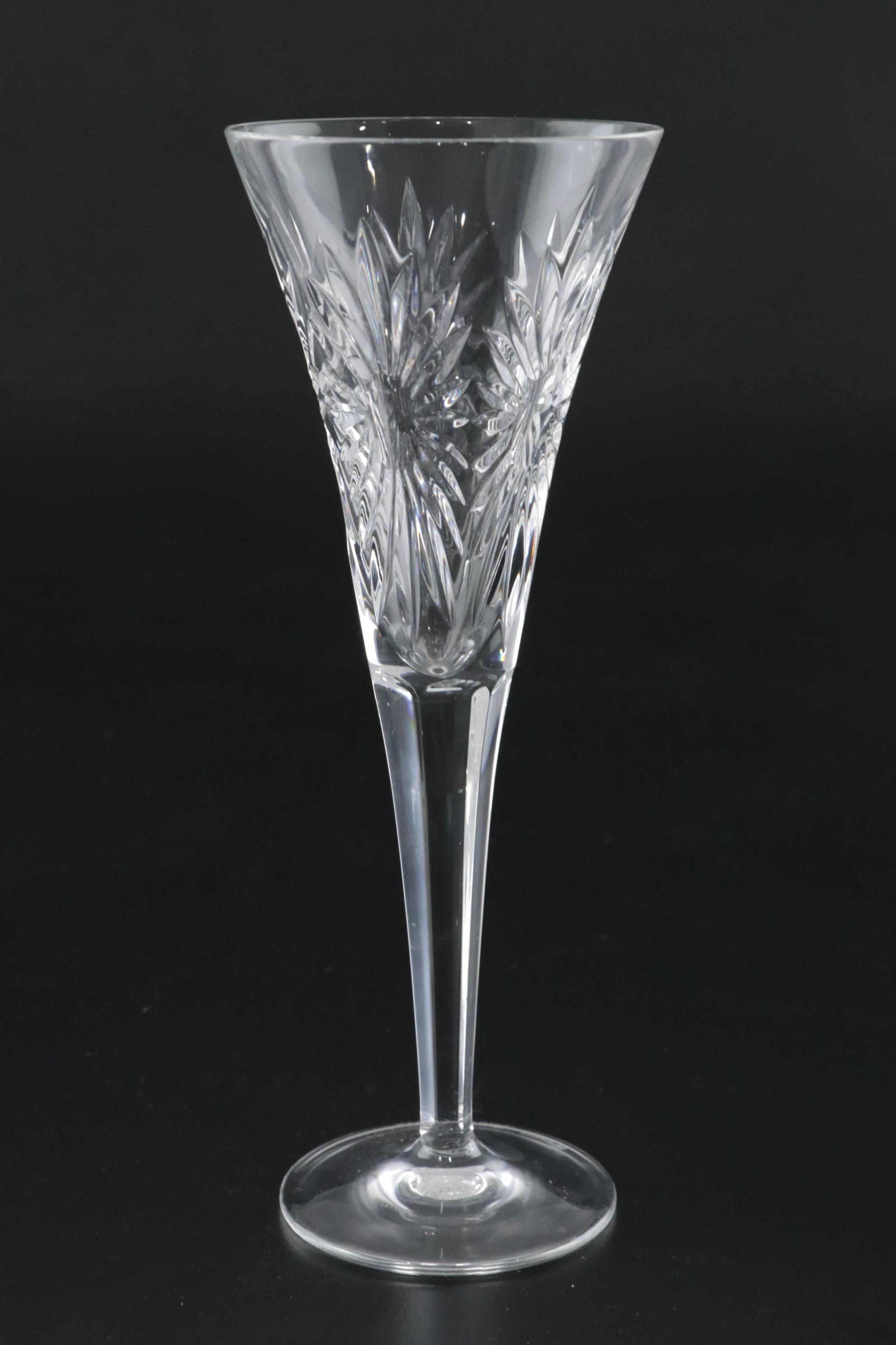 Waterford Millennium Series Toasting Flutes of "Happiness," "Peace" & "Health"