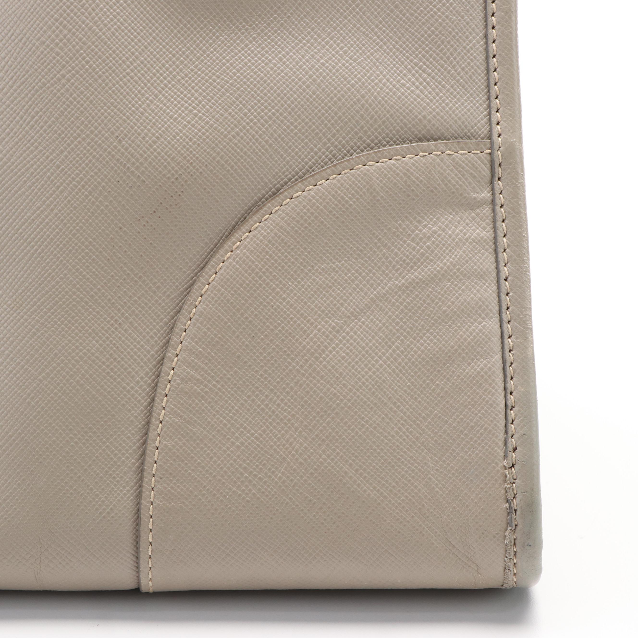 Prada Handbag in Pomice Saffiano Lux Leather