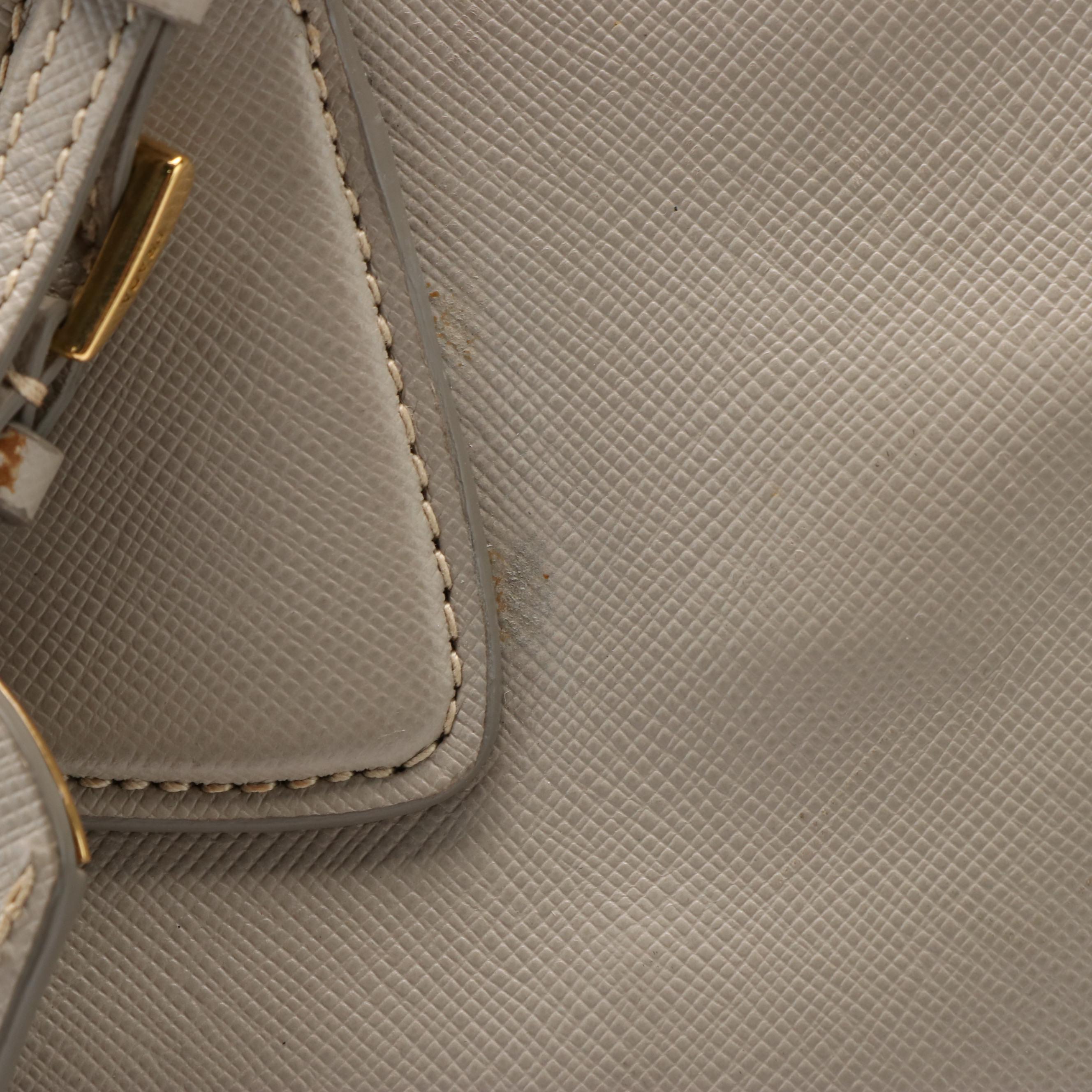 Prada Handbag in Pomice Saffiano Lux Leather