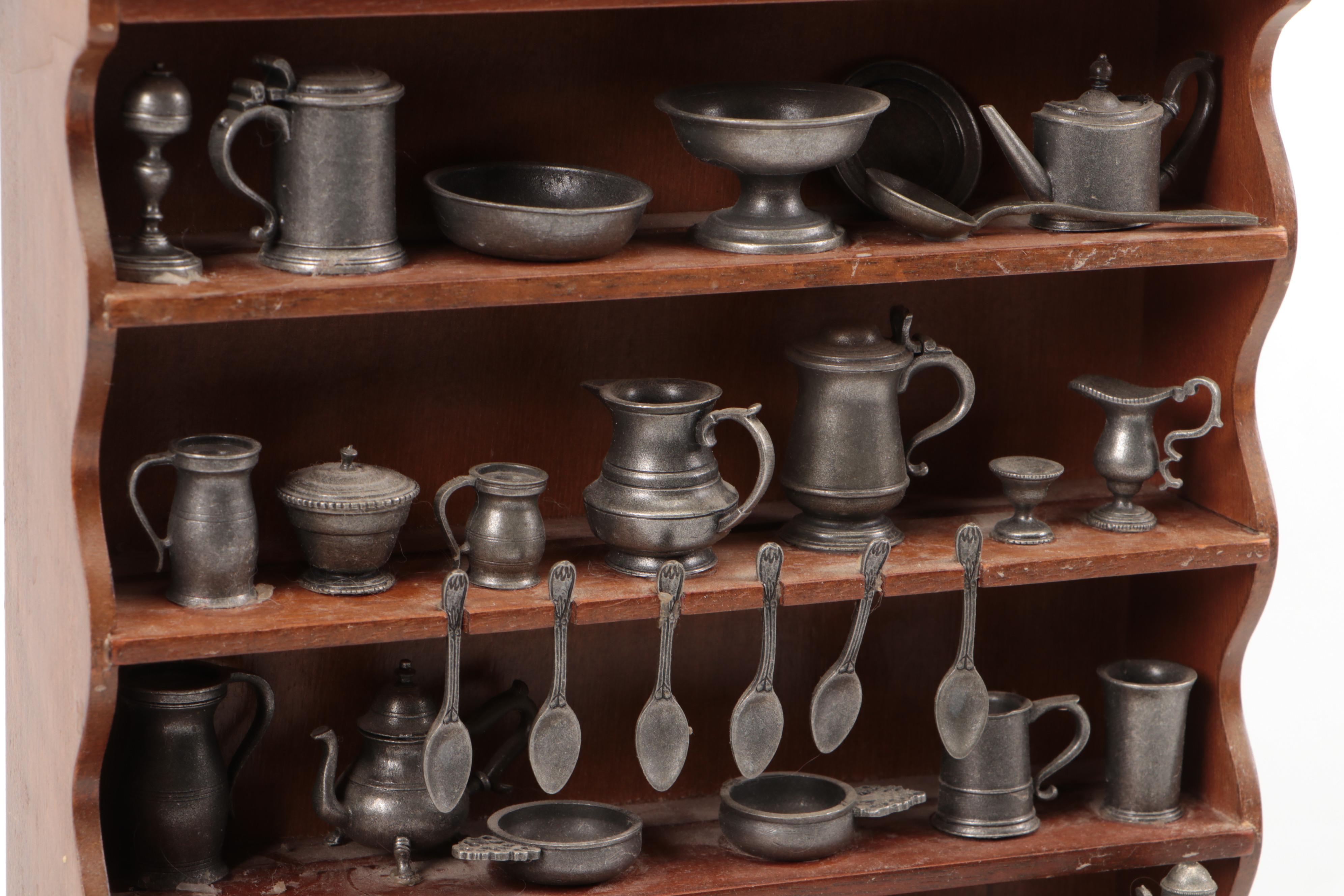 Franklin Mint "Colonial American Pewter Miniatures Collection" Complete Set