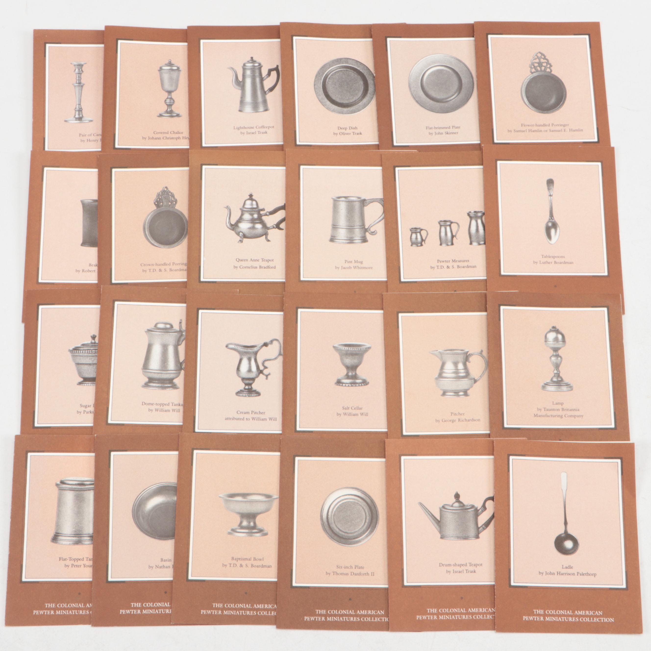 Franklin Mint "Colonial American Pewter Miniatures Collection" Complete Set