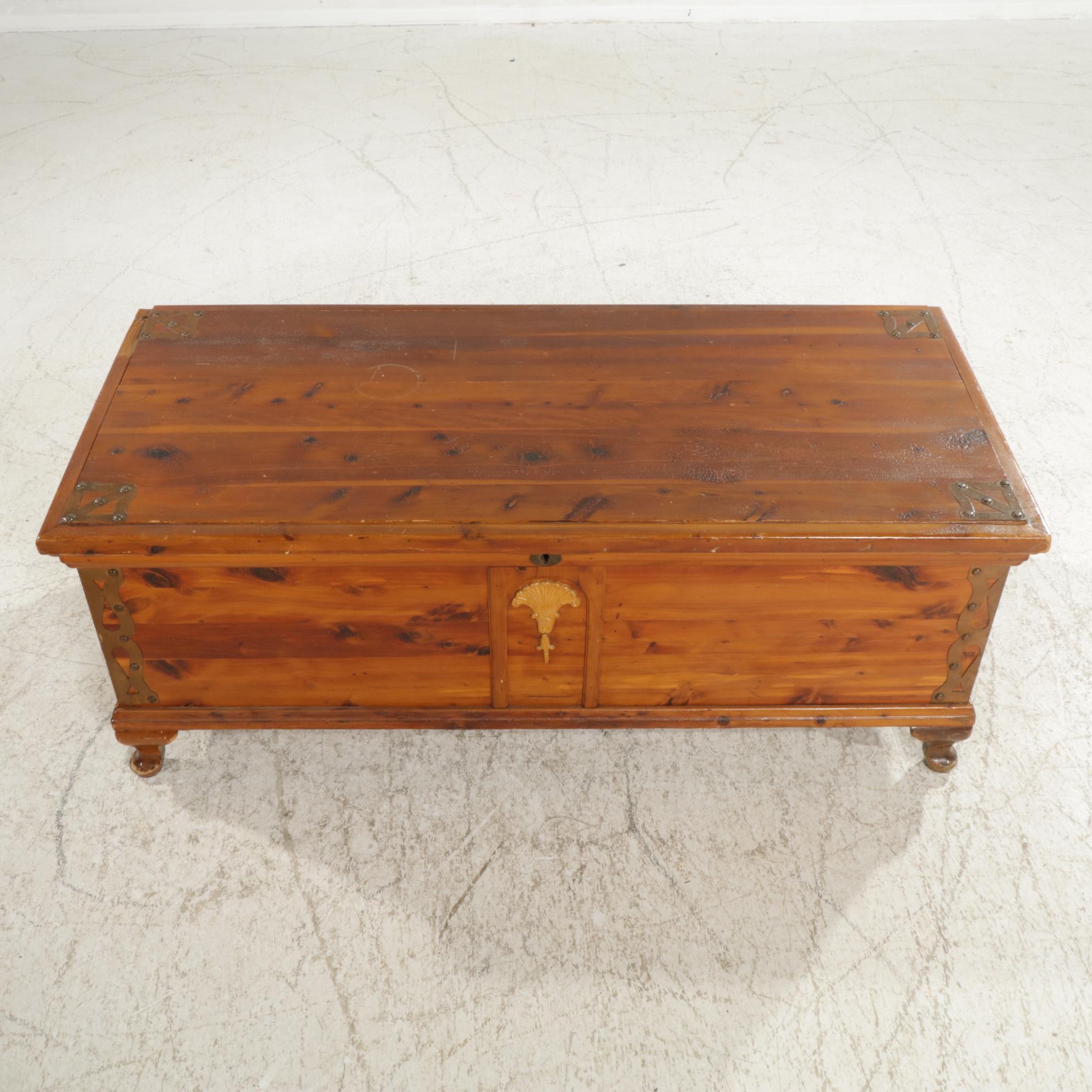 Caswell-Runyan Spanish Baroque Style Cedar Blanket Chest, Early to Mid 20th C.