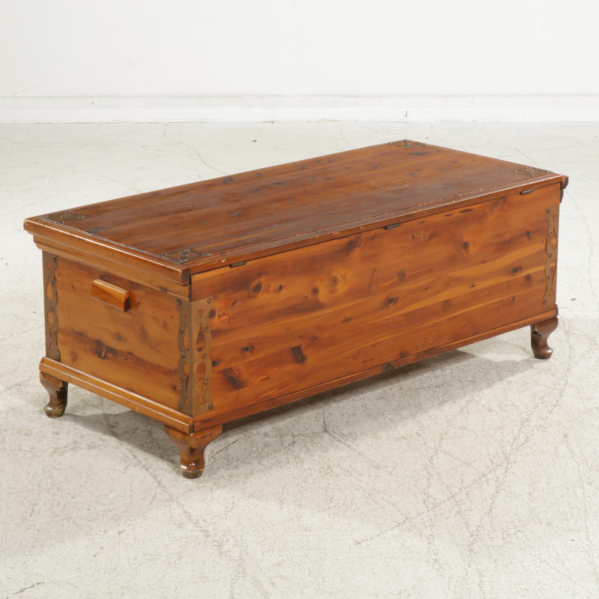 Caswell-Runyan Spanish Baroque Style Cedar Blanket Chest, Early to Mid 20th C.