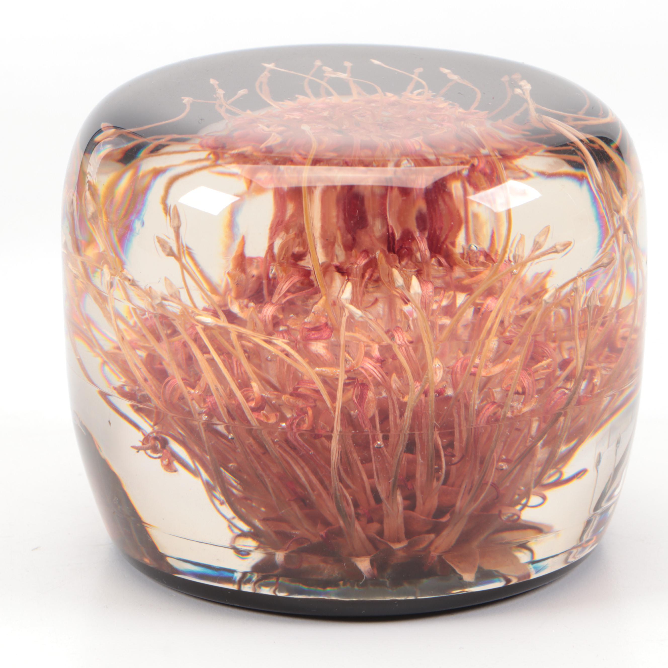 Studio Art Pottery Slab-Formed Tray with Other Plate and Resin Paperweight