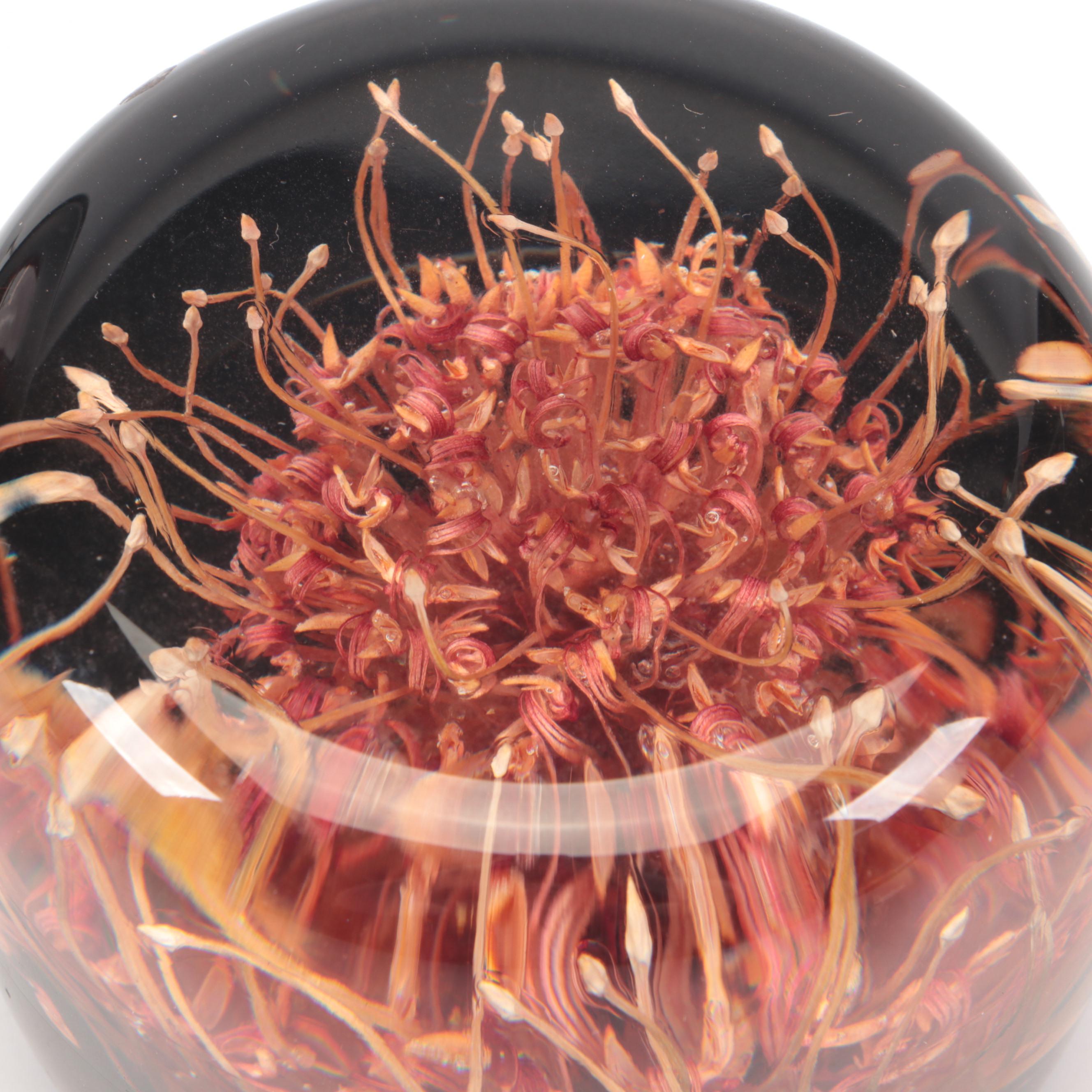 Studio Art Pottery Slab-Formed Tray with Other Plate and Resin Paperweight