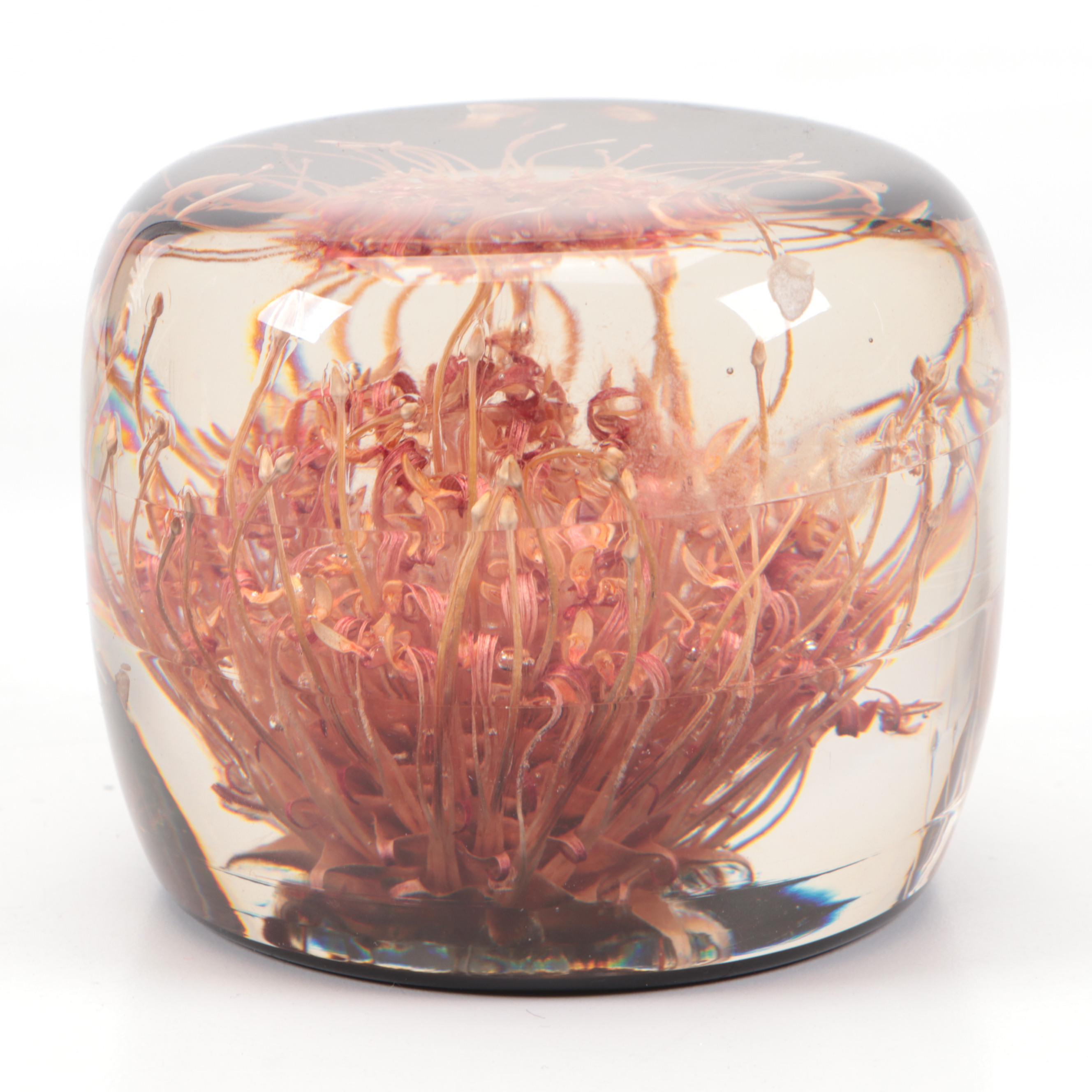 Studio Art Pottery Slab-Formed Tray with Other Plate and Resin Paperweight