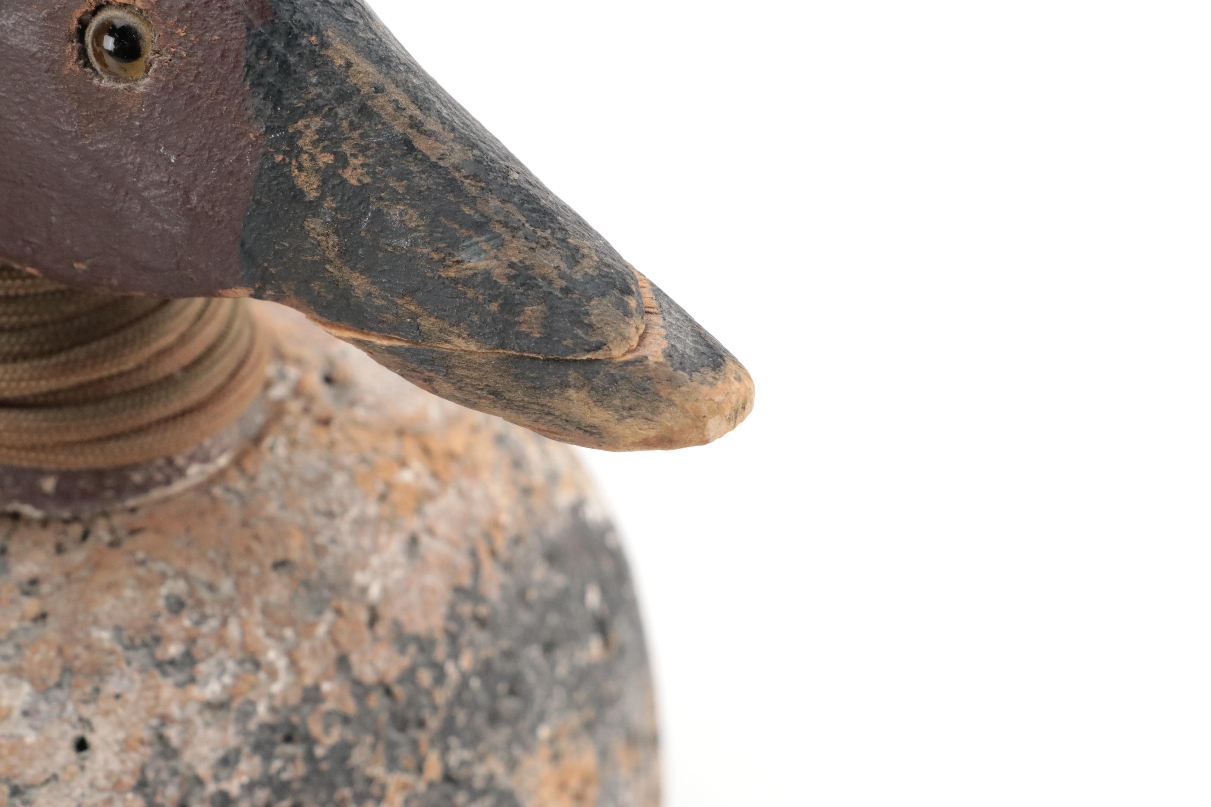 Handmade Painted Wood and Papier-mâché Duck Decoys