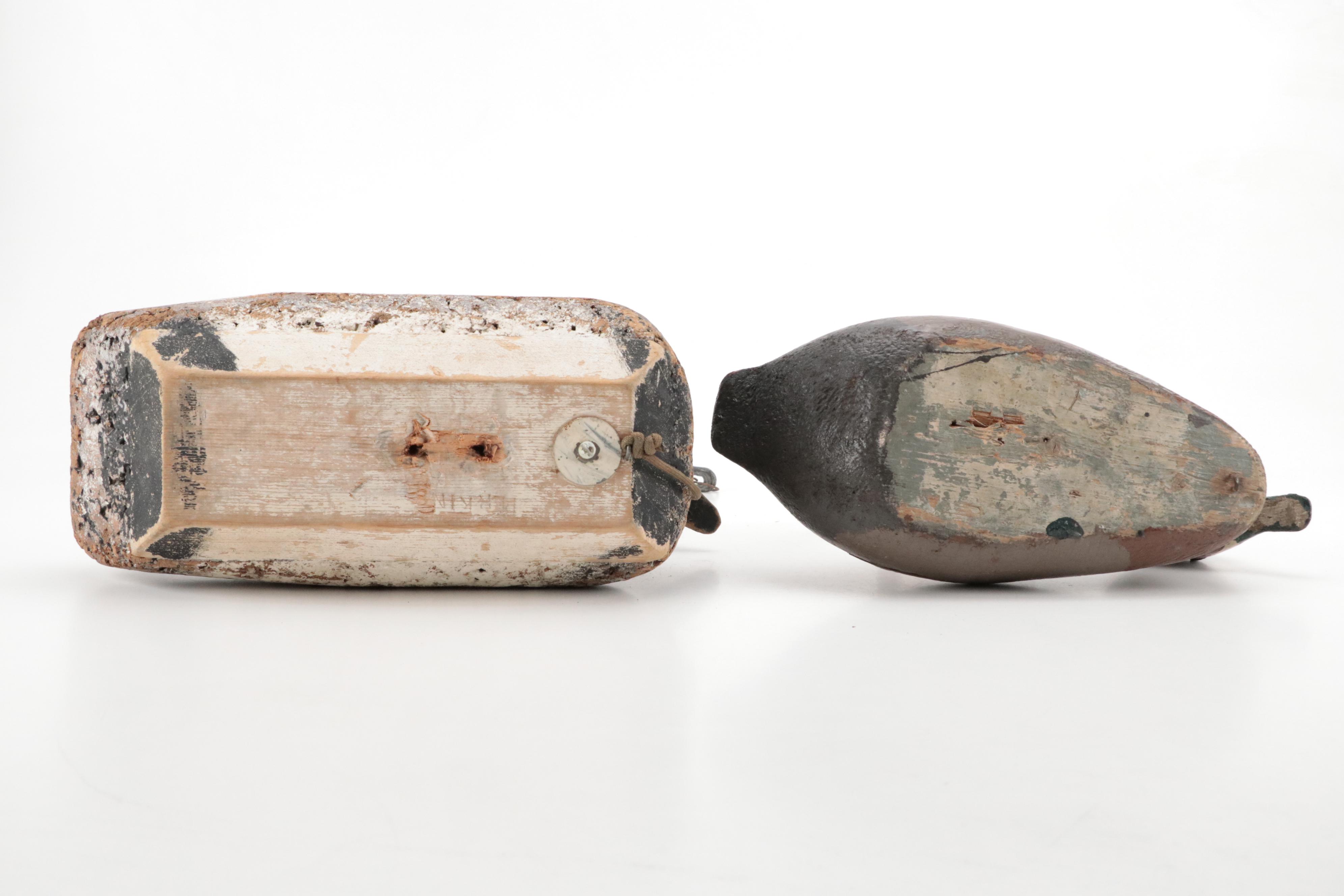 Handmade Painted Wood and Papier-mâché Duck Decoys