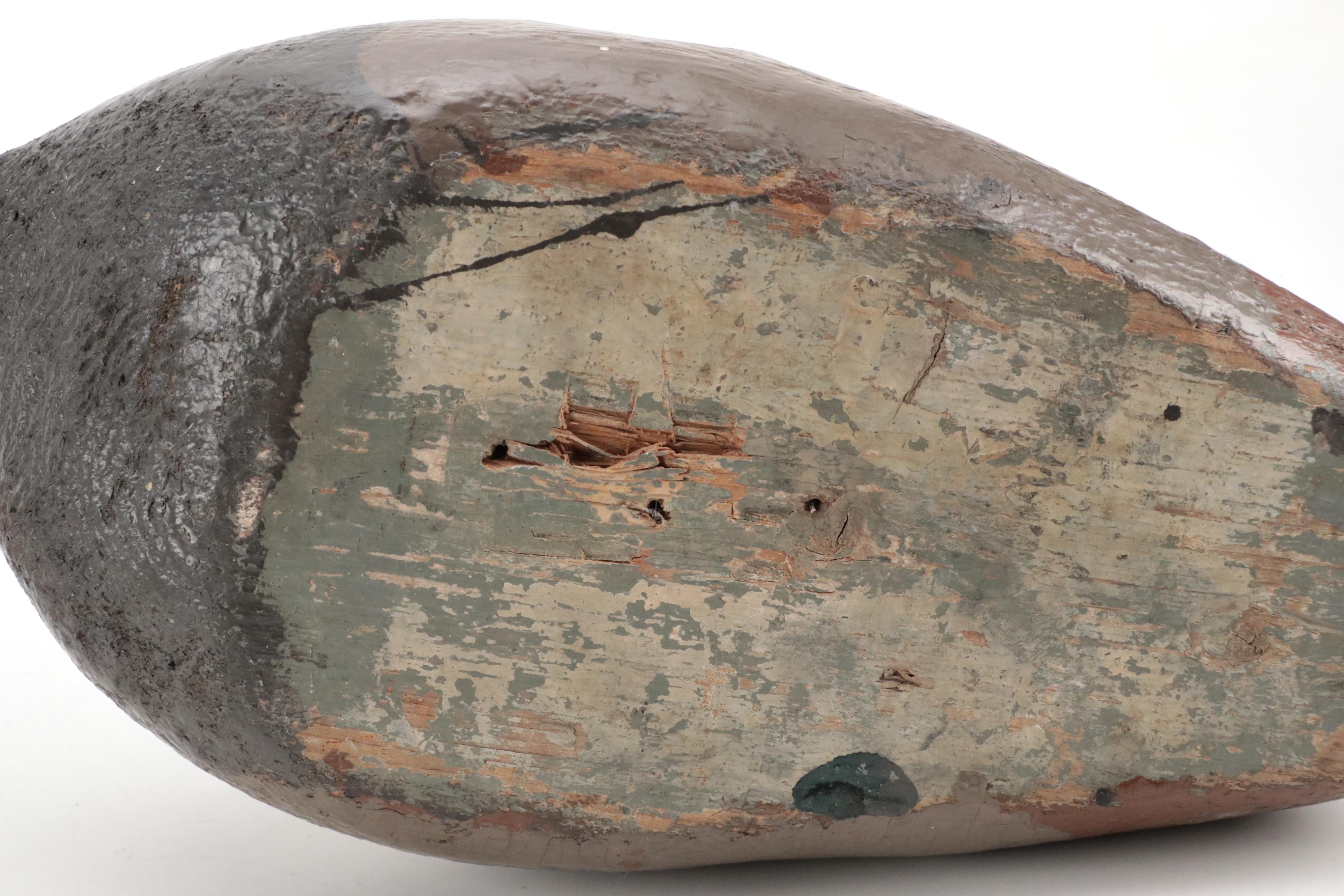 Handmade Painted Wood and Papier-mâché Duck Decoys