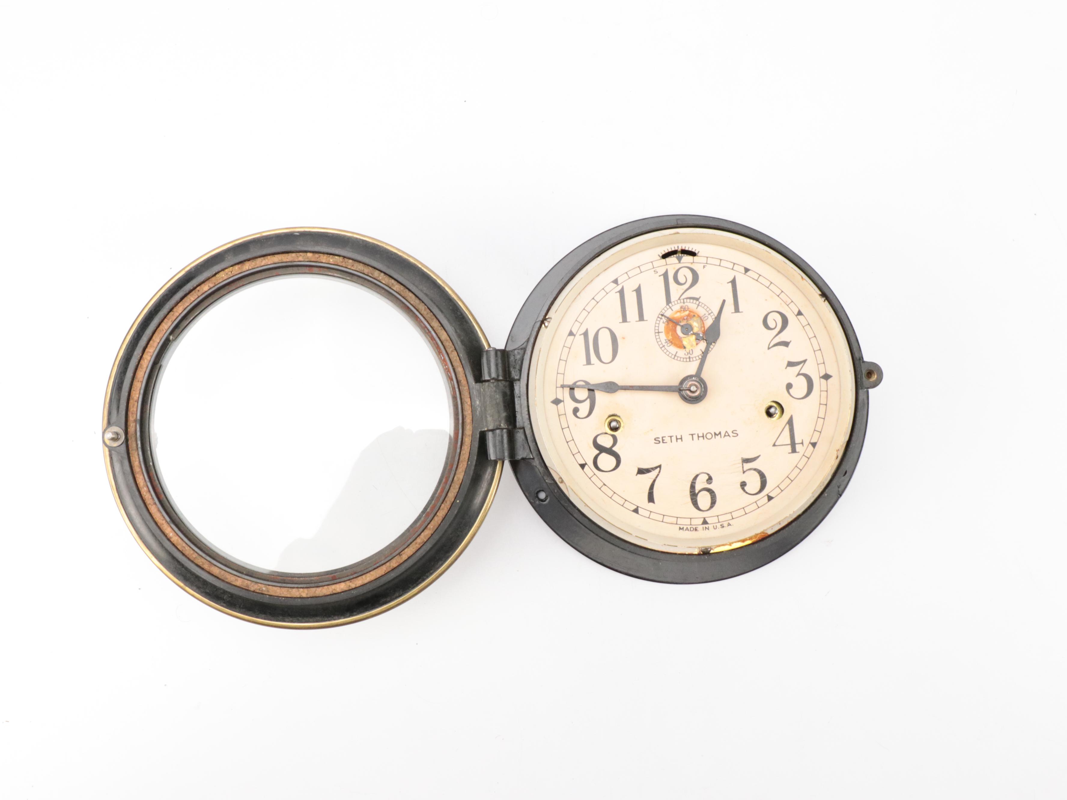 Seth Thomas Nautical Wall Clock, Early to Mid-20th Century
