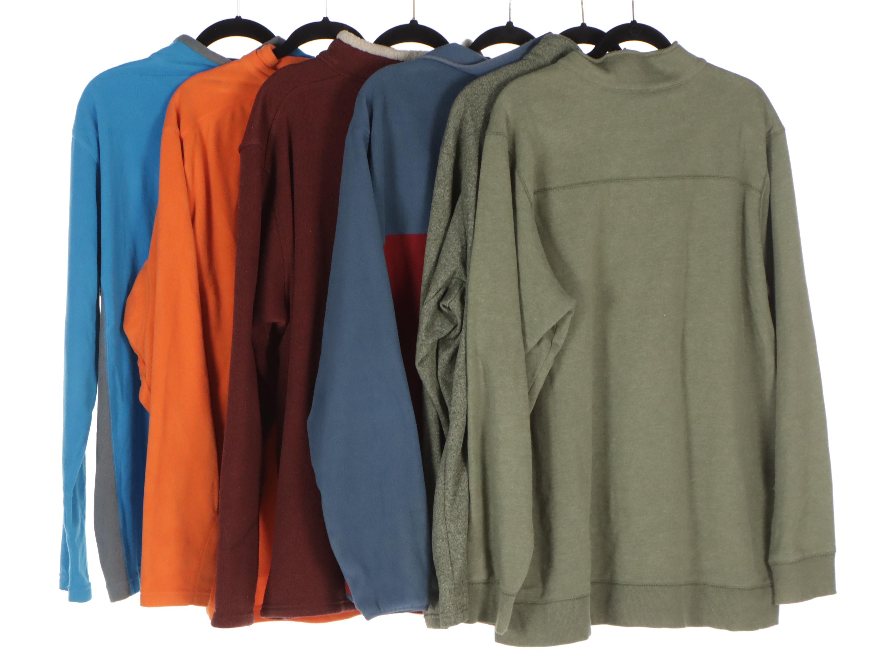 Men's Columbia Fleece, Cotton and More Three-Quarter Zip Pullovers