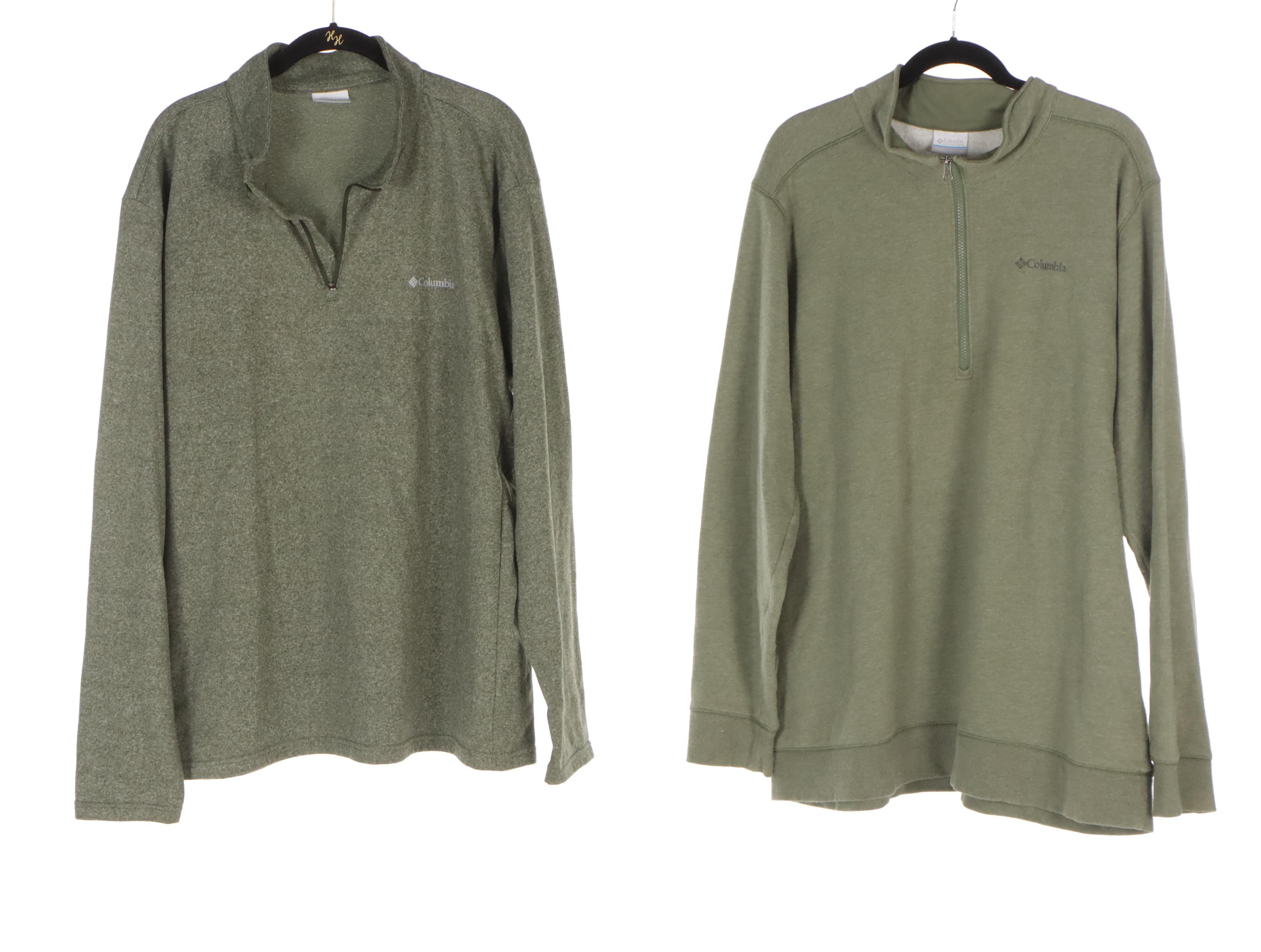 Men's Columbia Fleece, Cotton and More Three-Quarter Zip Pullovers