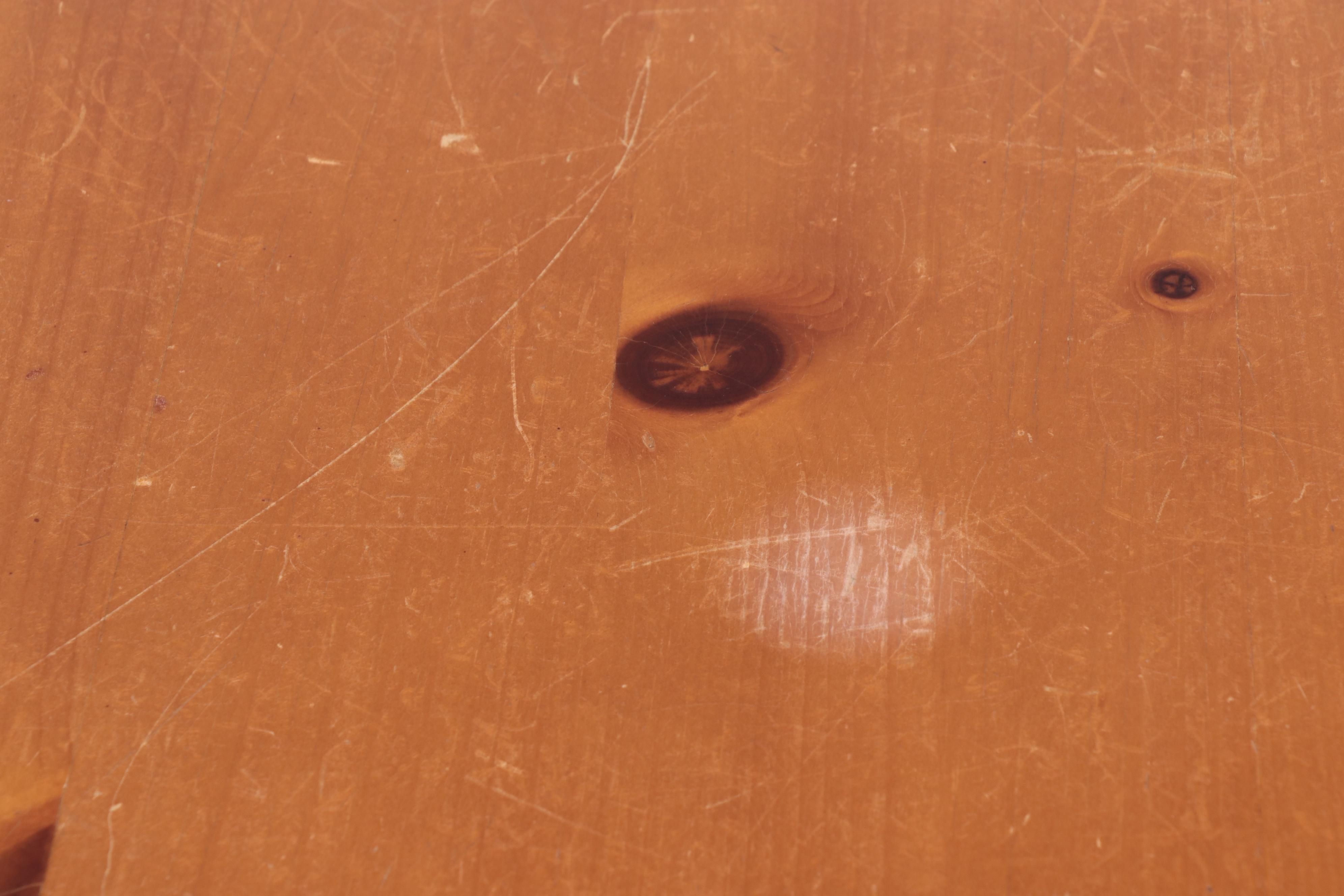 Five Stencil-Decorated L. Hitchcock Chairs with Pine Table