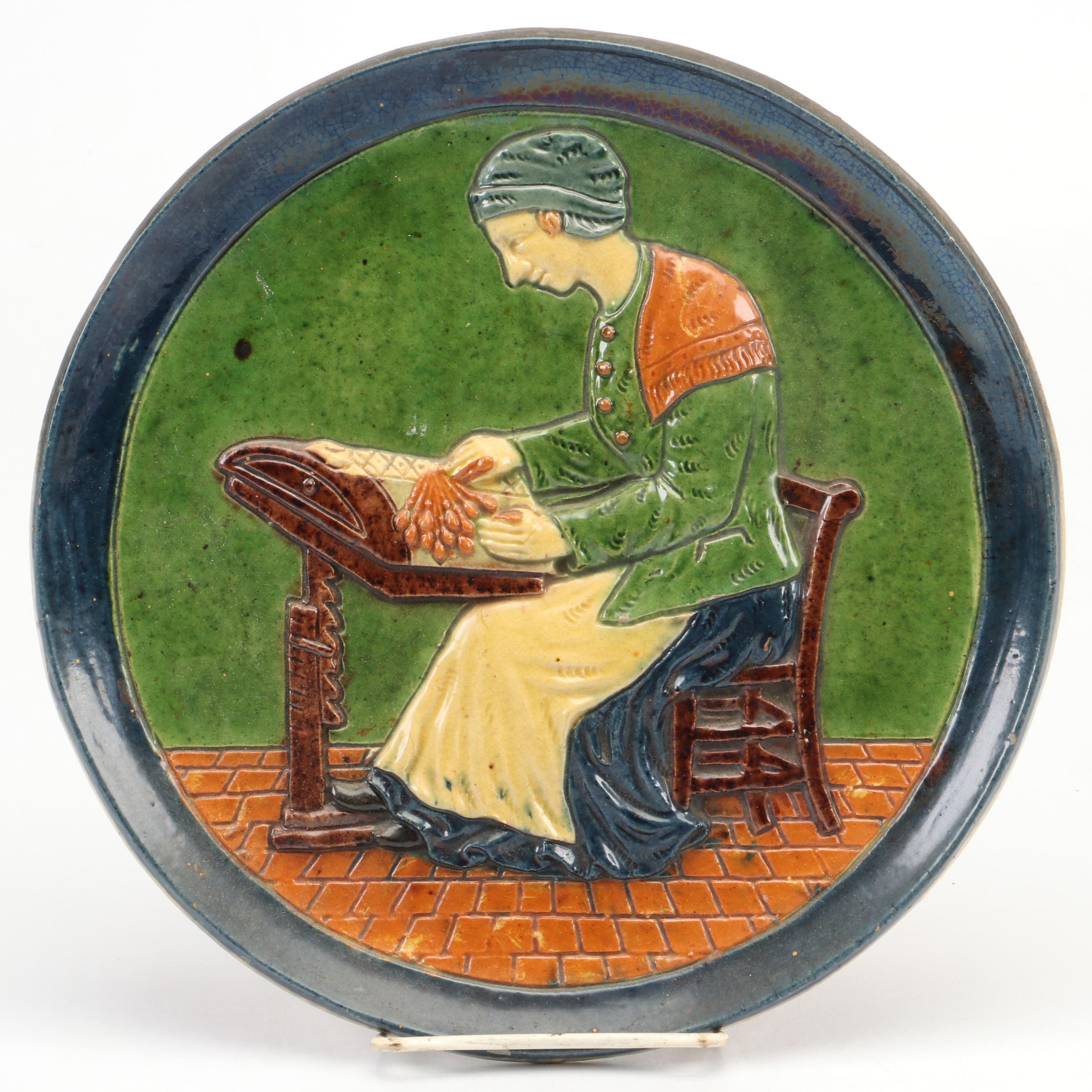 Royal Doulton "The Jackdaw of Rheims" Pitcher with Majolica Charger and Decor