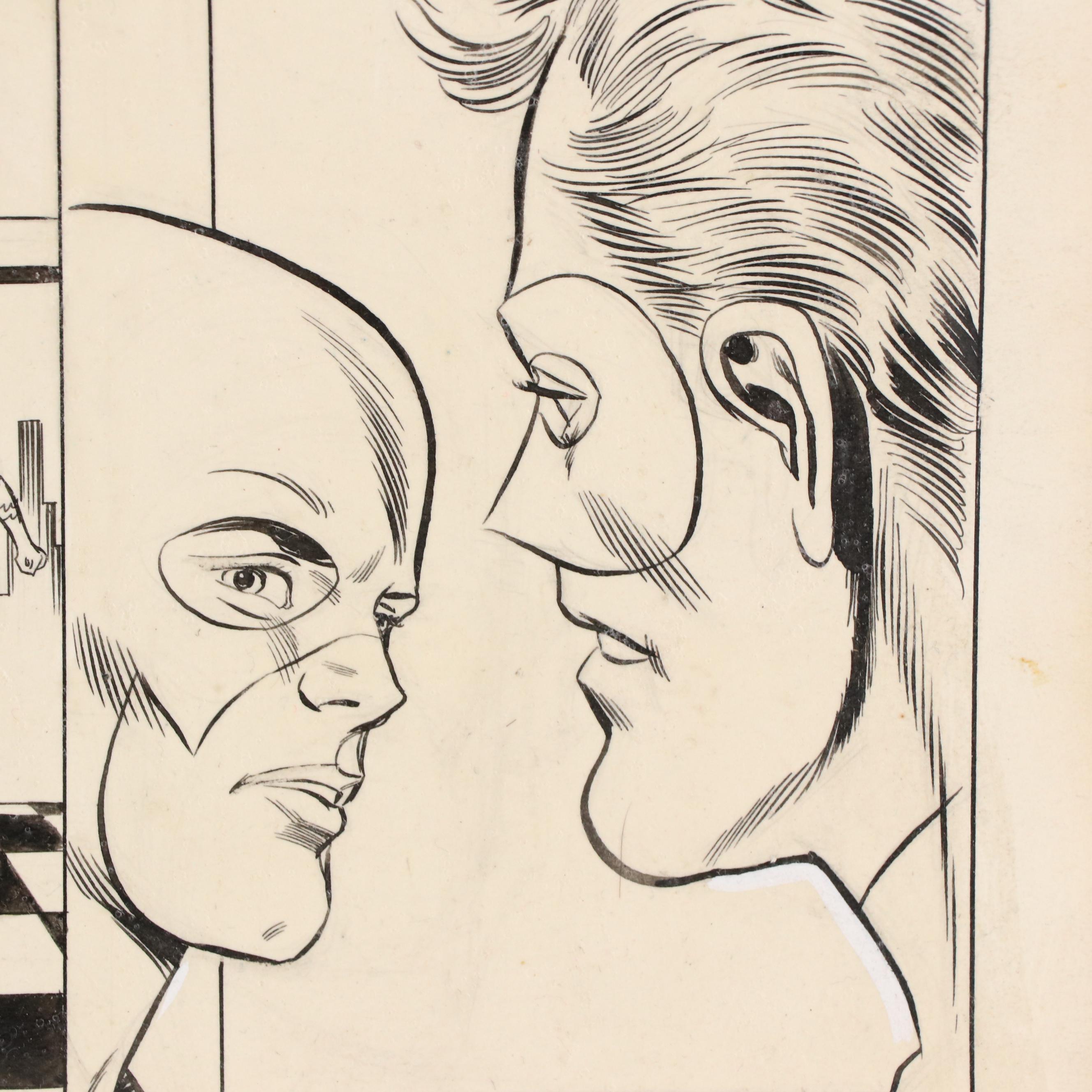 Ruben Moreira "The Flash" Pencil and Ink Comic Page Drawing, 1963