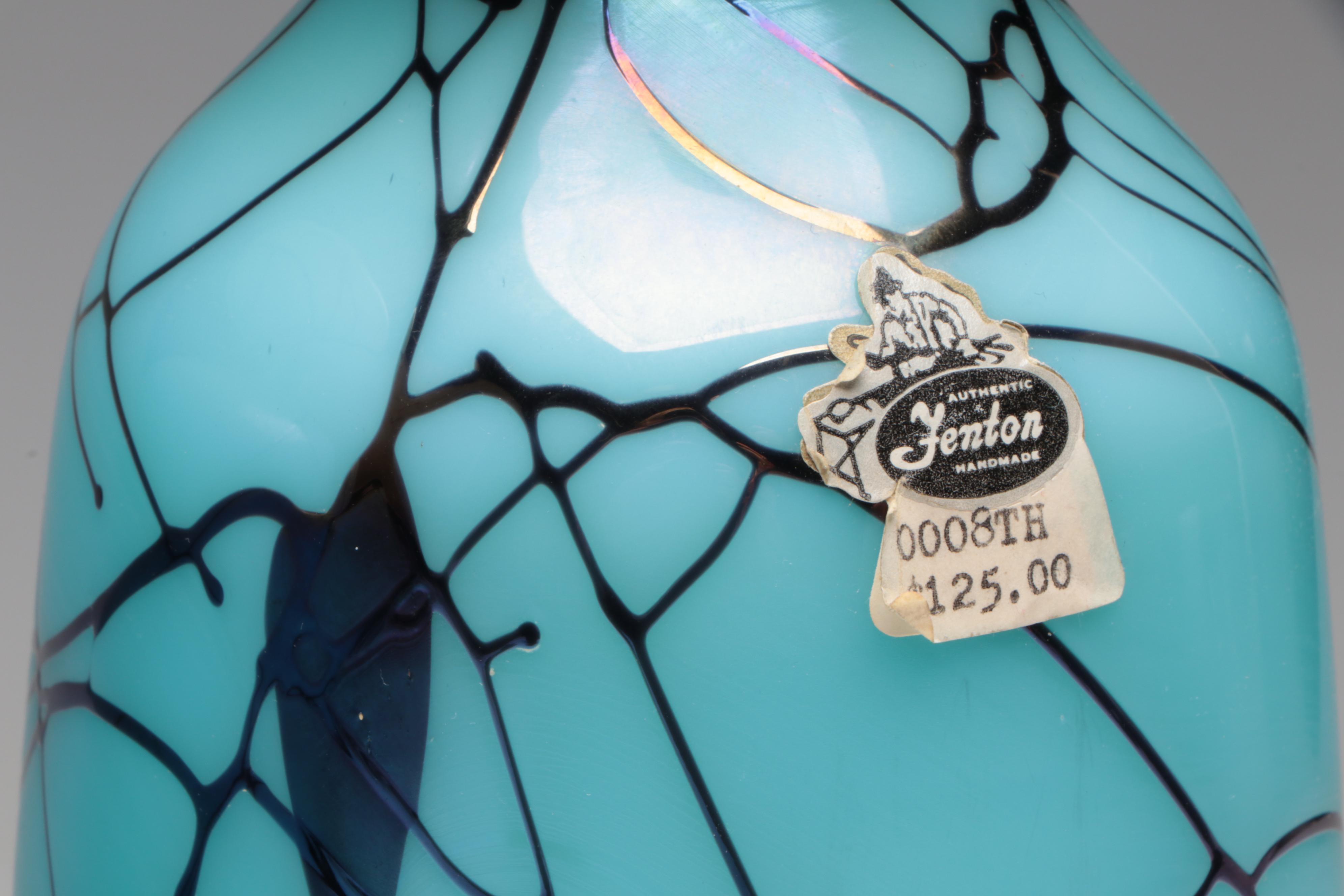 Dave Fetty for Fenton "Hanging Hearts" Limited Edition Art Glass Vases, 1975